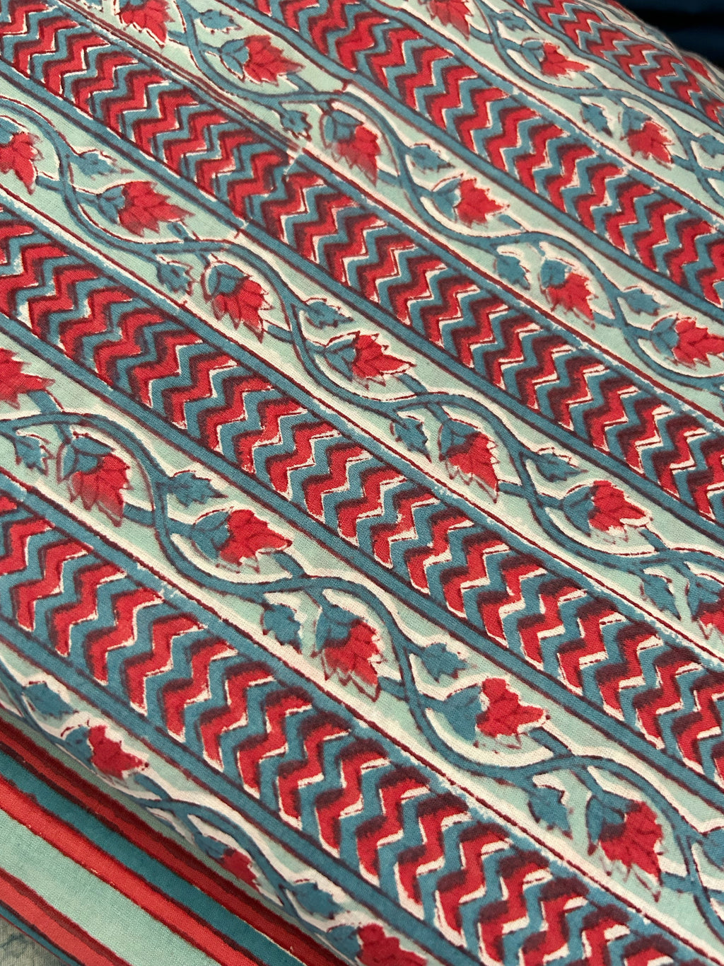 Handblock Cotton Kurta Bottom Set