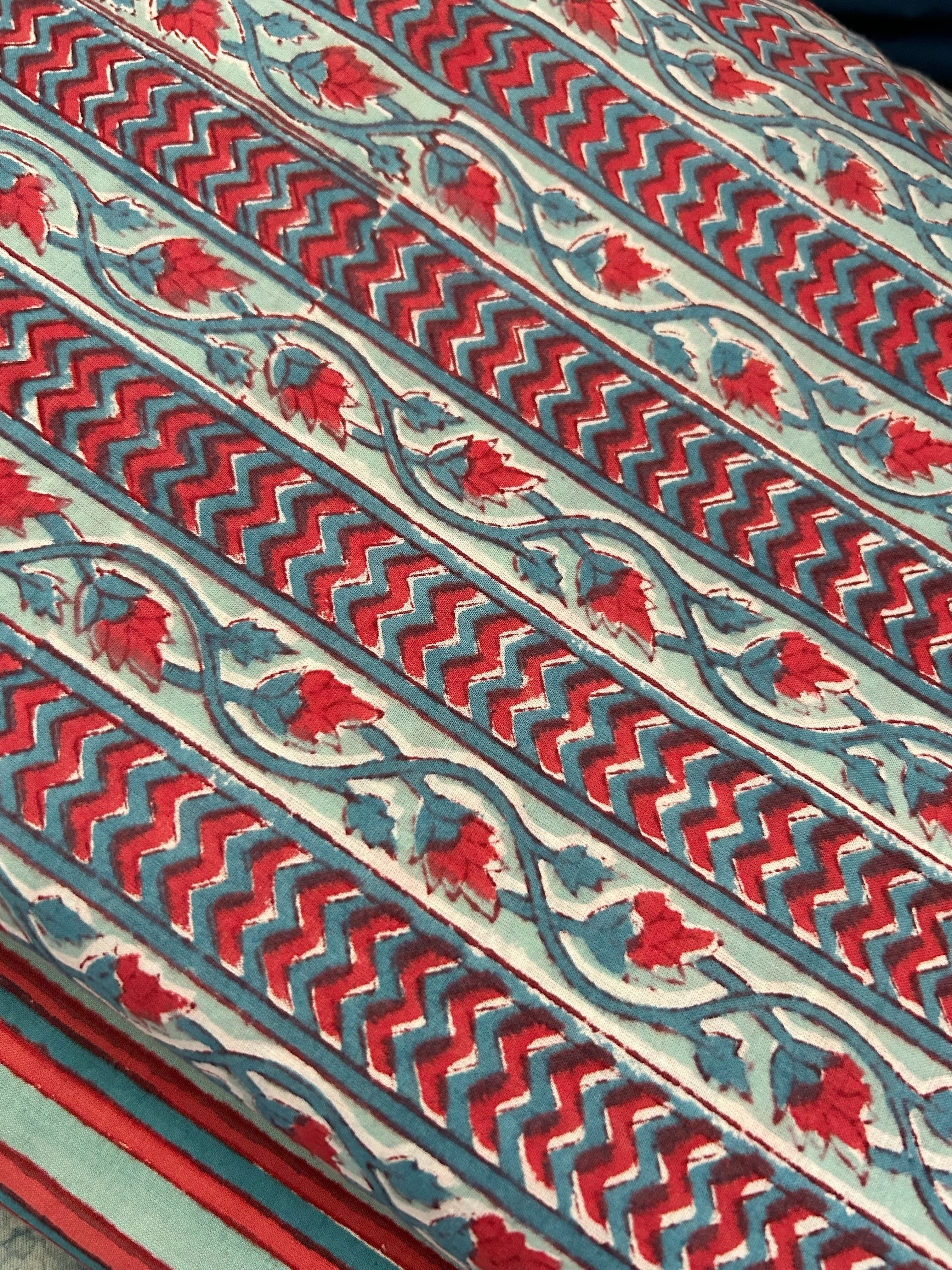 Handblock Cotton Kurta Bottom Set