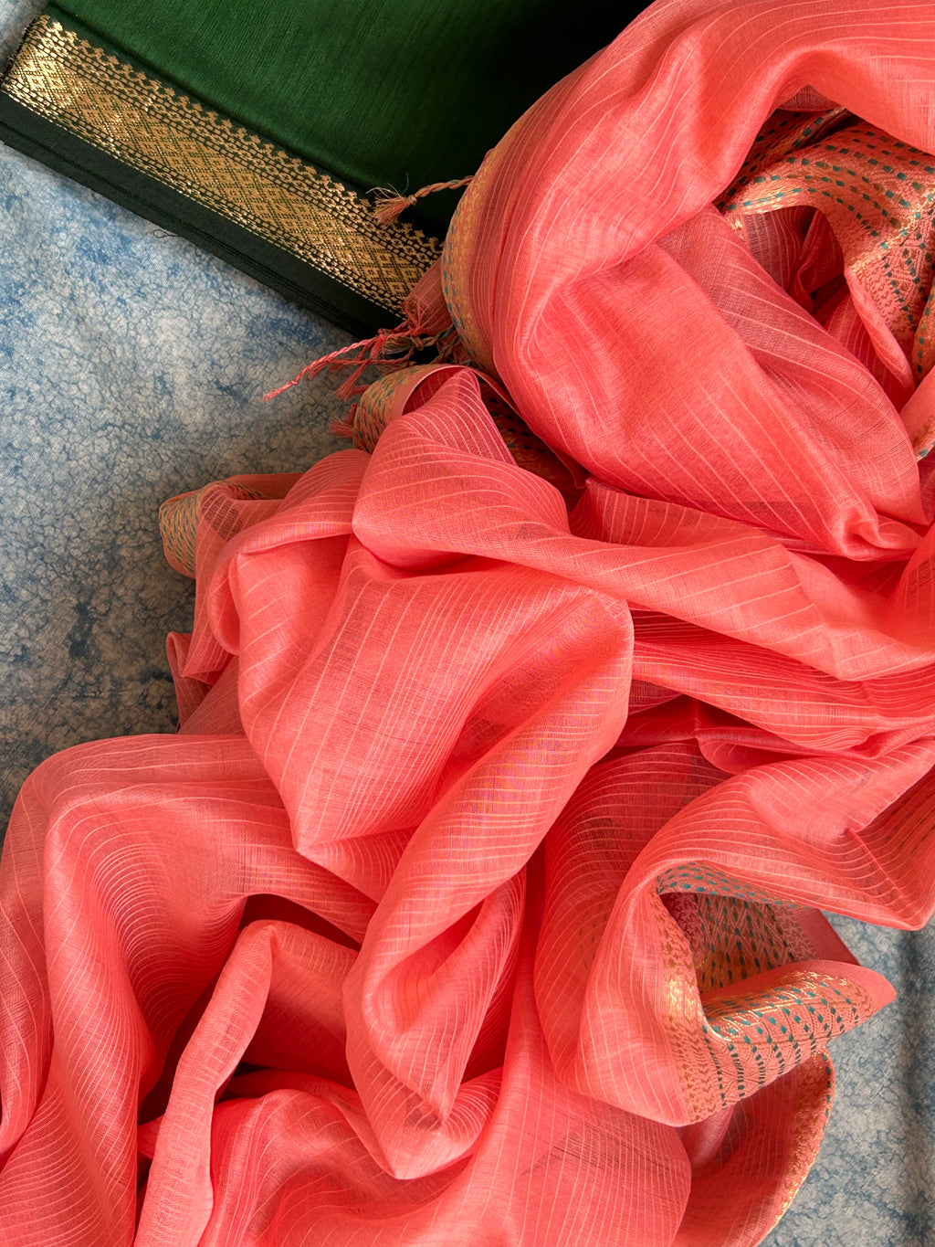 Handwoven Maheshwari Kurta Dupatta Set