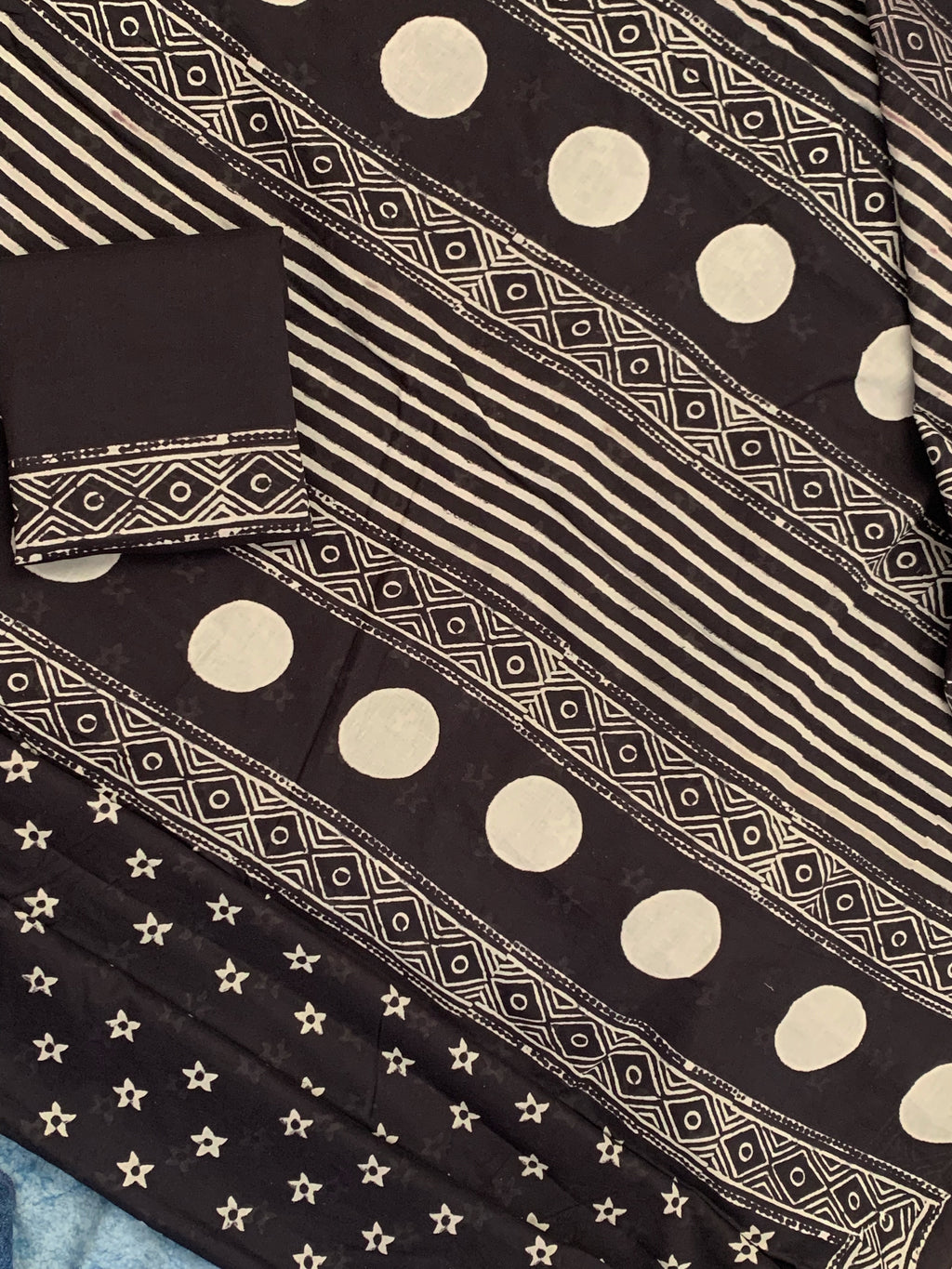 Handblock Printed Mul Cotton Saree