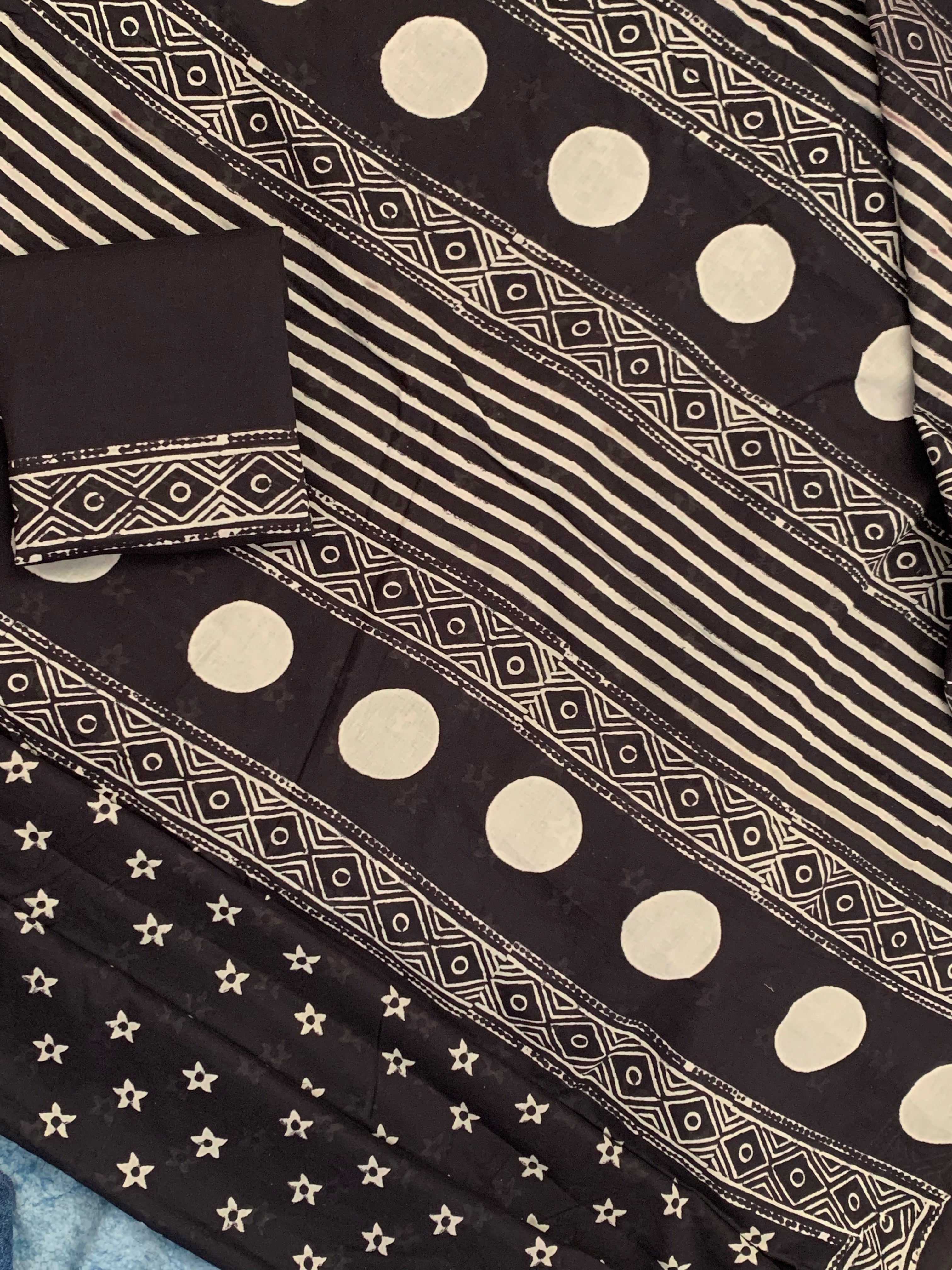 Handblock Printed Mul Cotton Saree