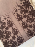 Hand Machine Embroidered Kurta Bottom - Earthy Brown & Black