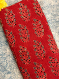 Natural Dyes Handblock Ajrakh Cotton Kurta 2.5m