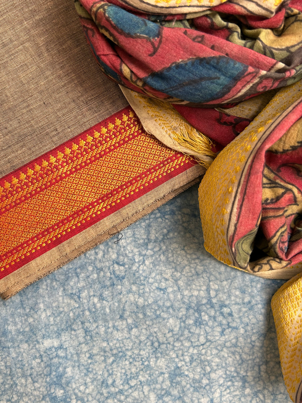 Handwoven Handcrafted Kalamkari Kurta Dupatta Set