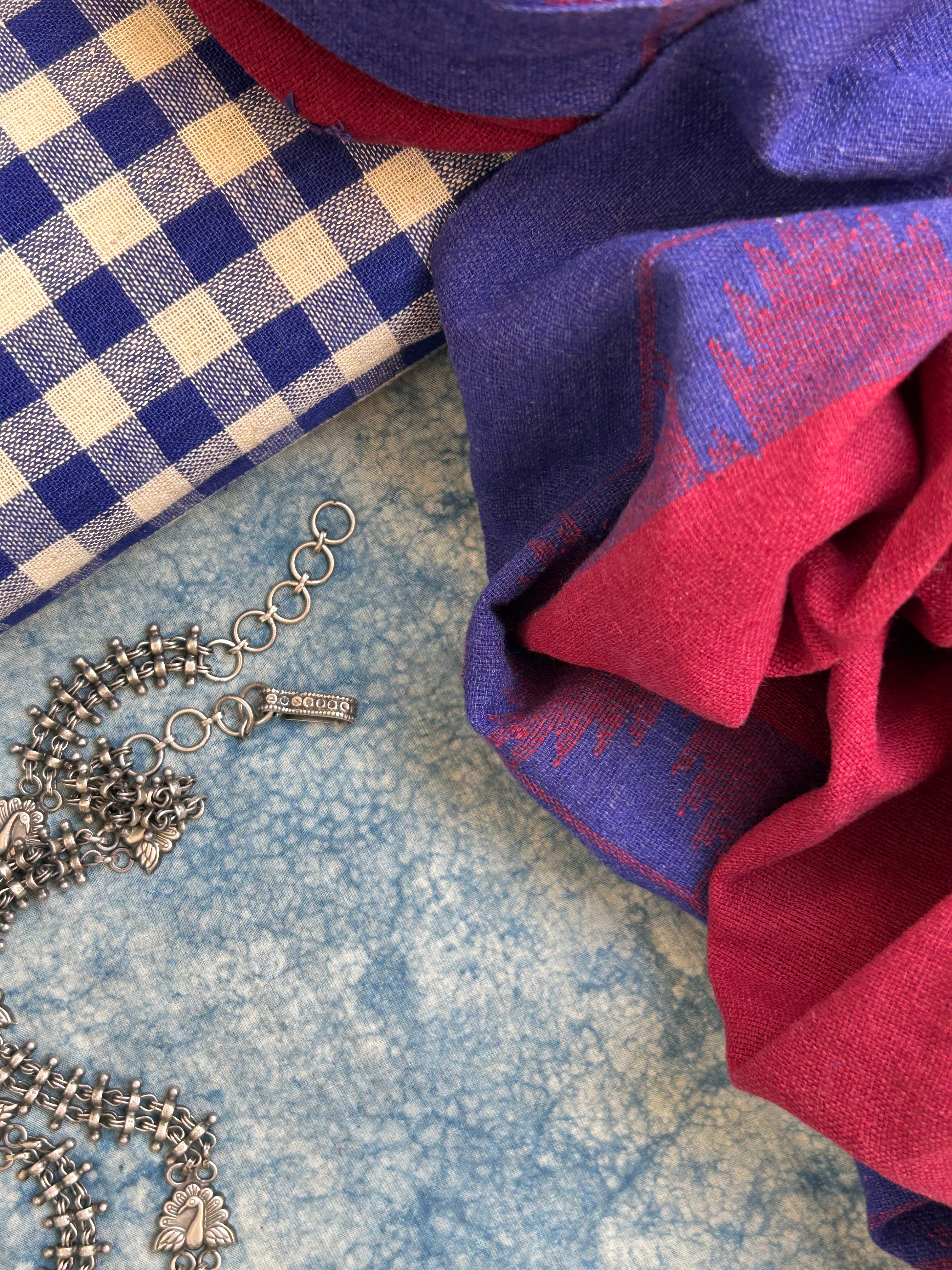 Handspun Handwoven Kotpad Kurta Dupatta Set