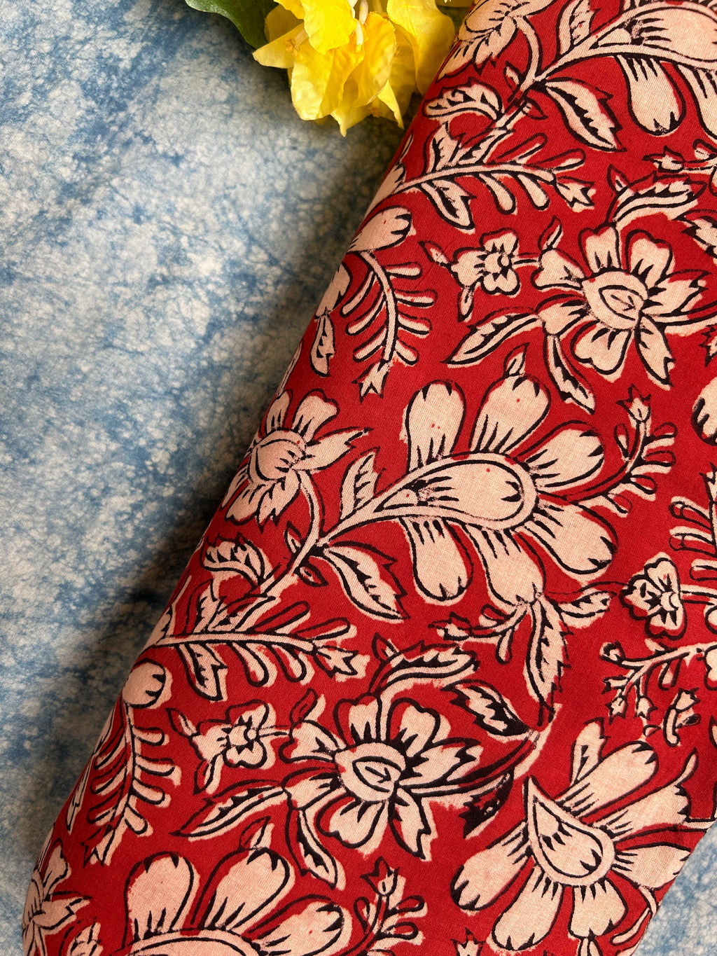 Bagru Handblock Cotton - Madder Red