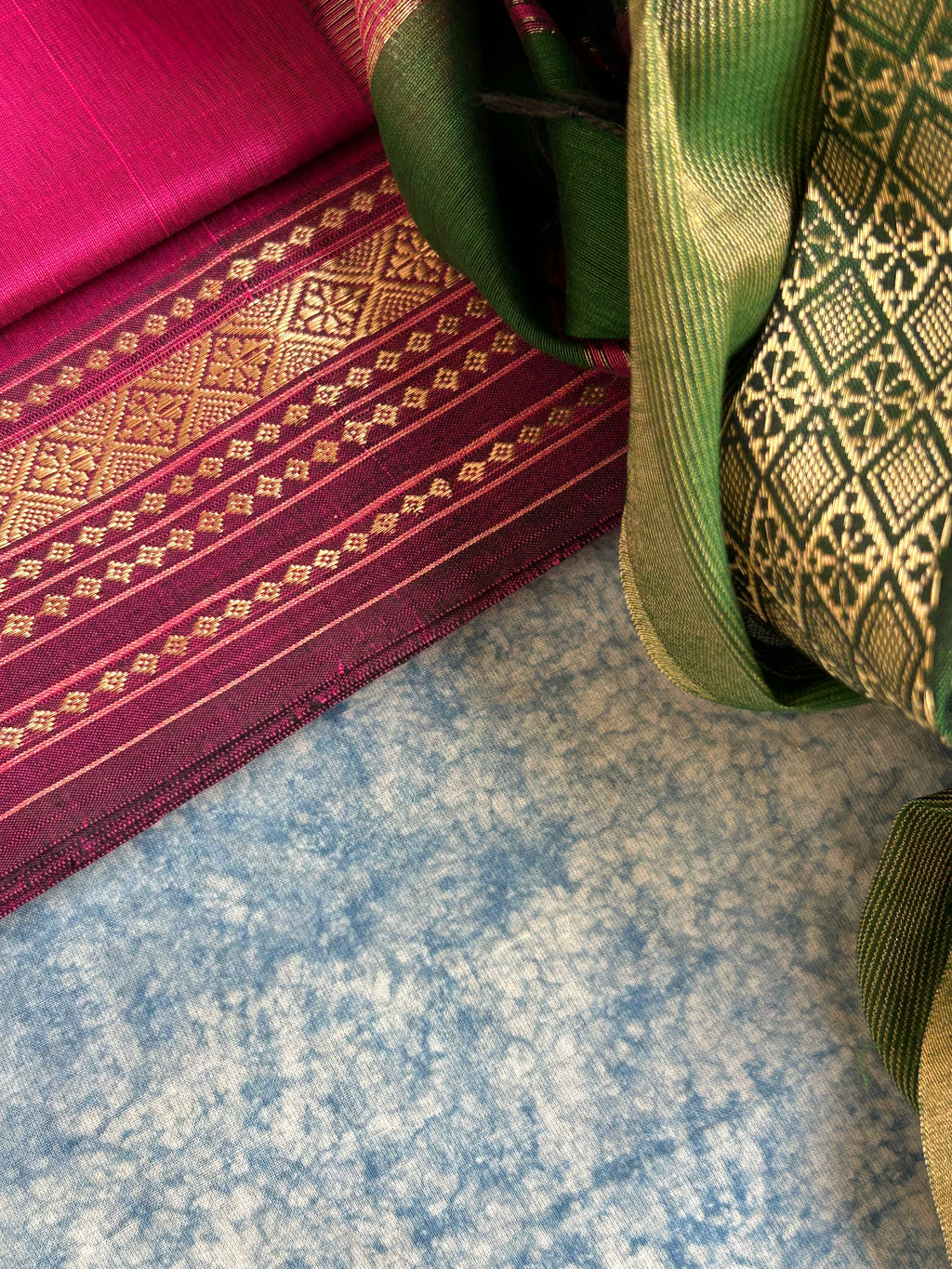 Handwoven Maheshwari Kurta Dupatta Set