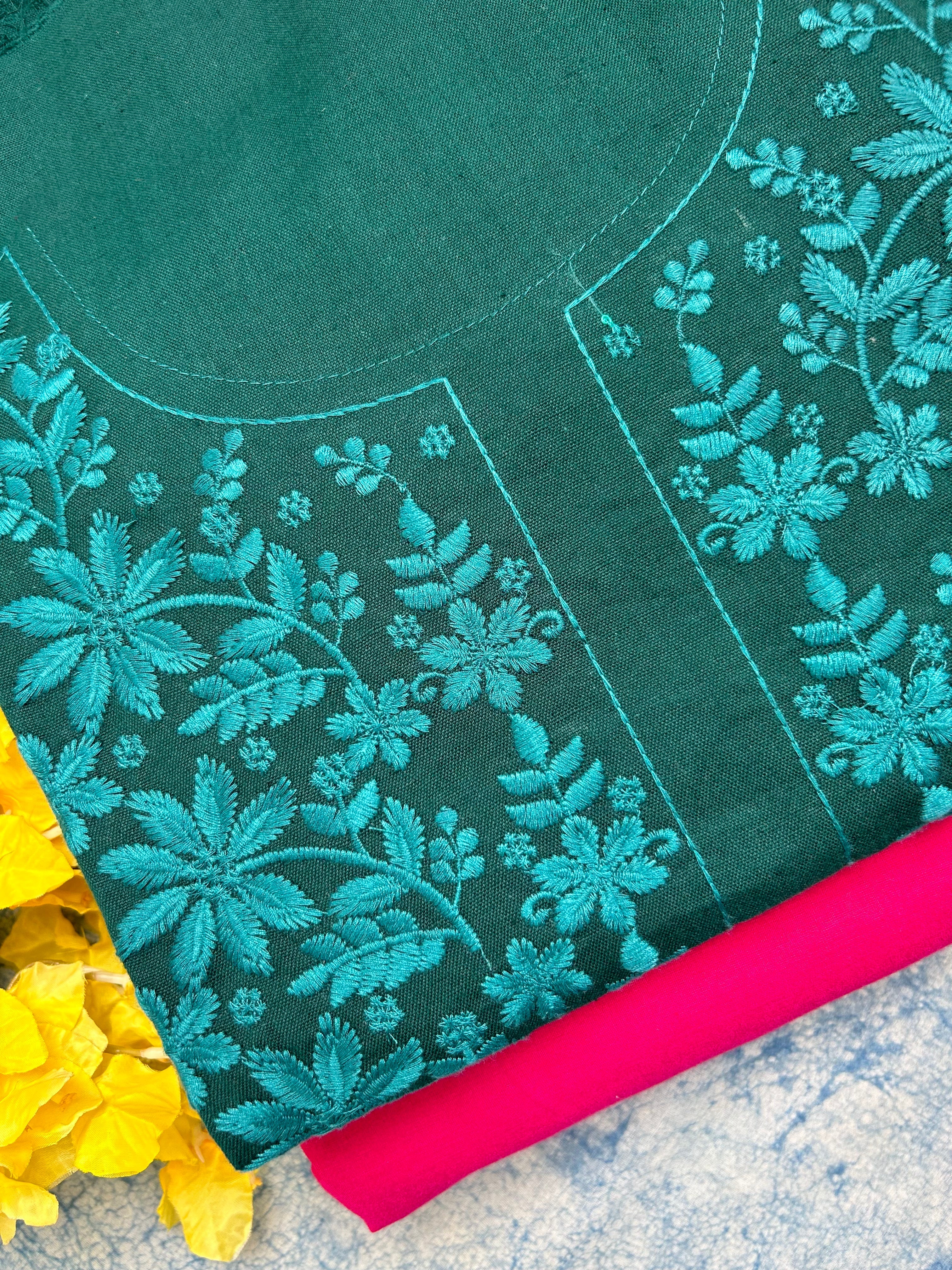 Hand Machine Embroidered Kurta Bottom