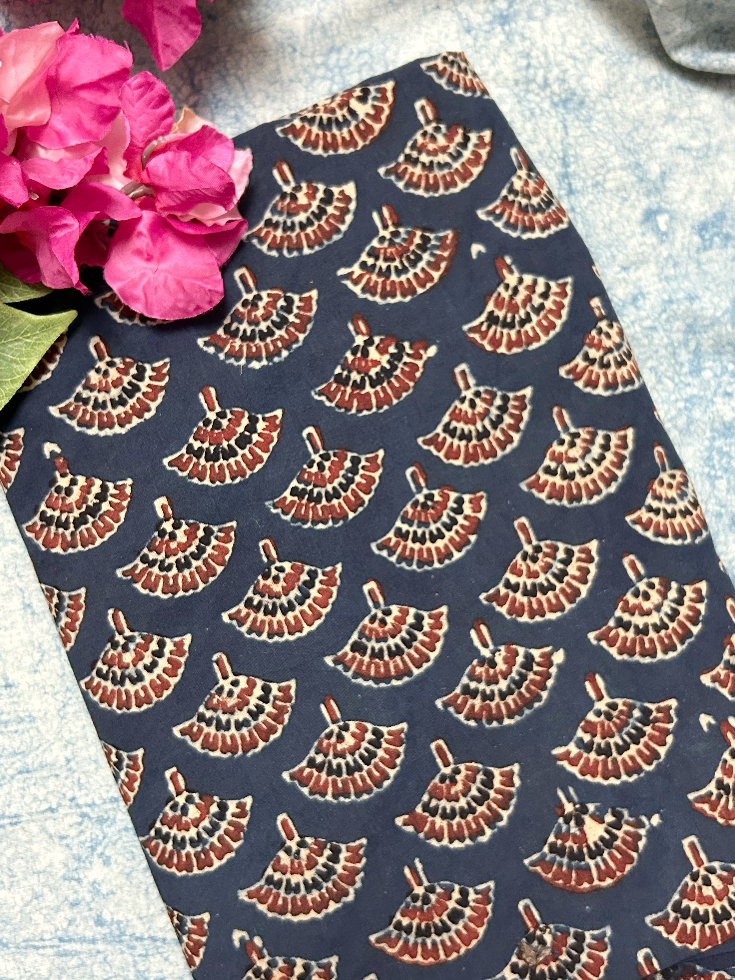 Handcrafted Cotton Fabric 2.5m -Indigo