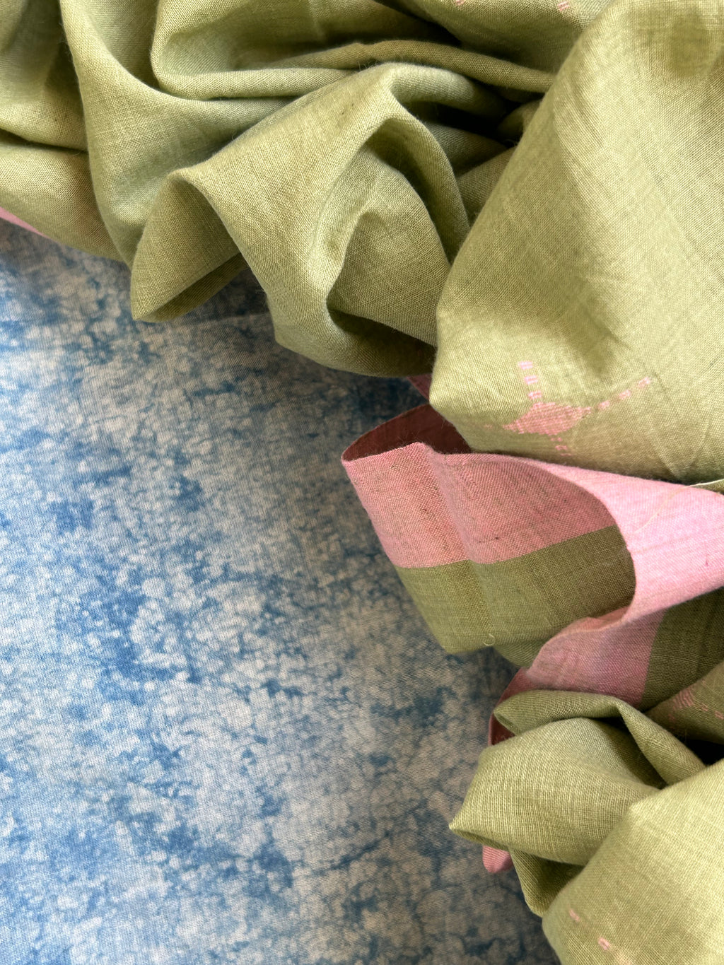 Jade Sitaara - Handwoven Bengal Jamdani Kurta Dupatta set