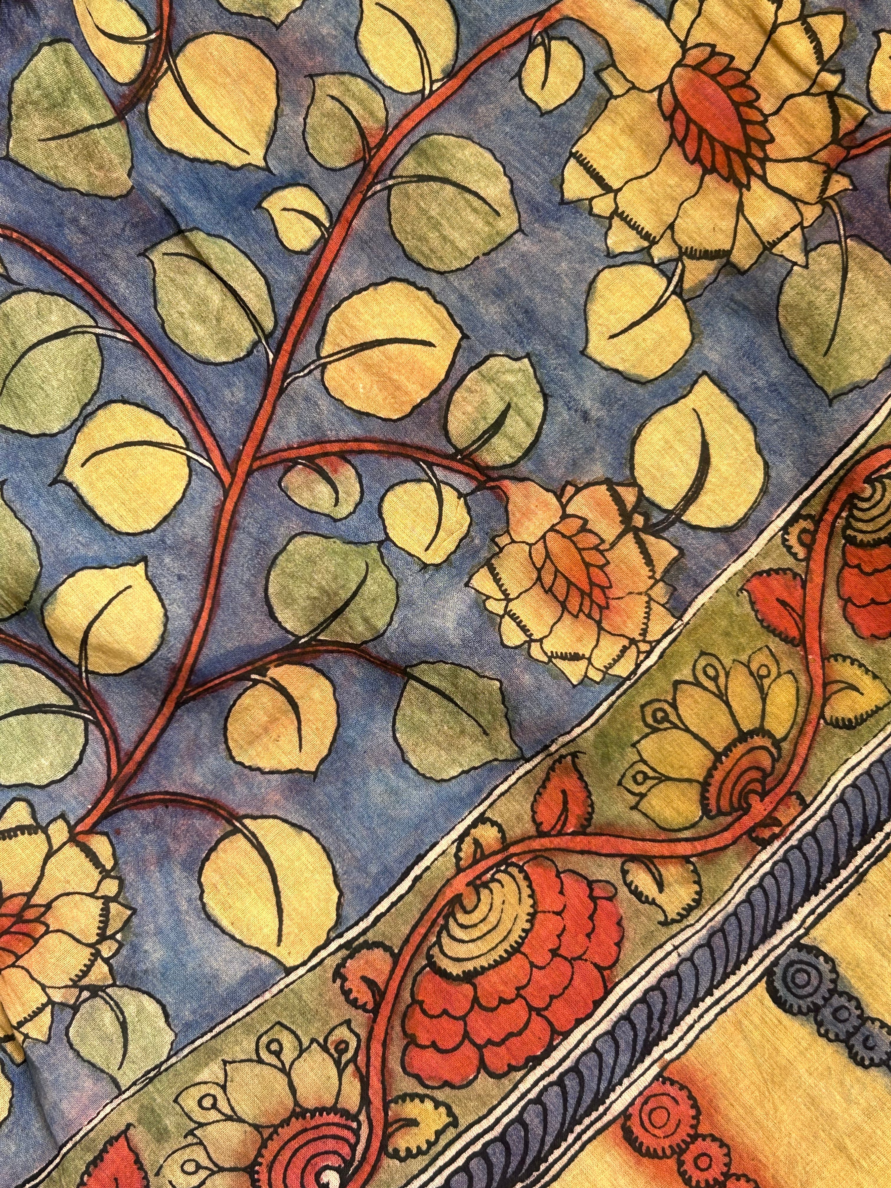 Handwoven Handcrafted Kalamkari Kurta Dupatta Set