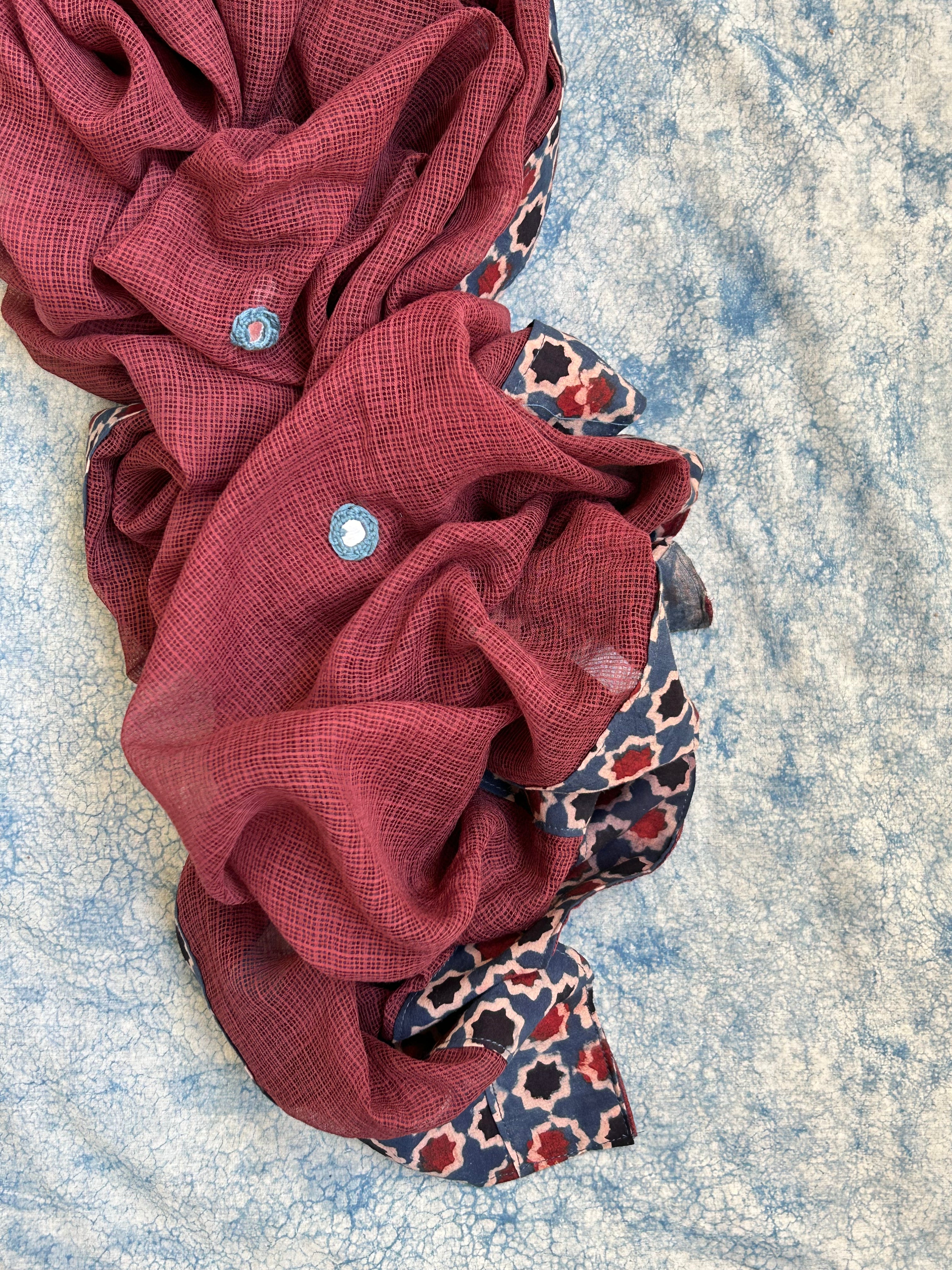 Natural Dyes Handcrafted Ajrakh Kota Suit