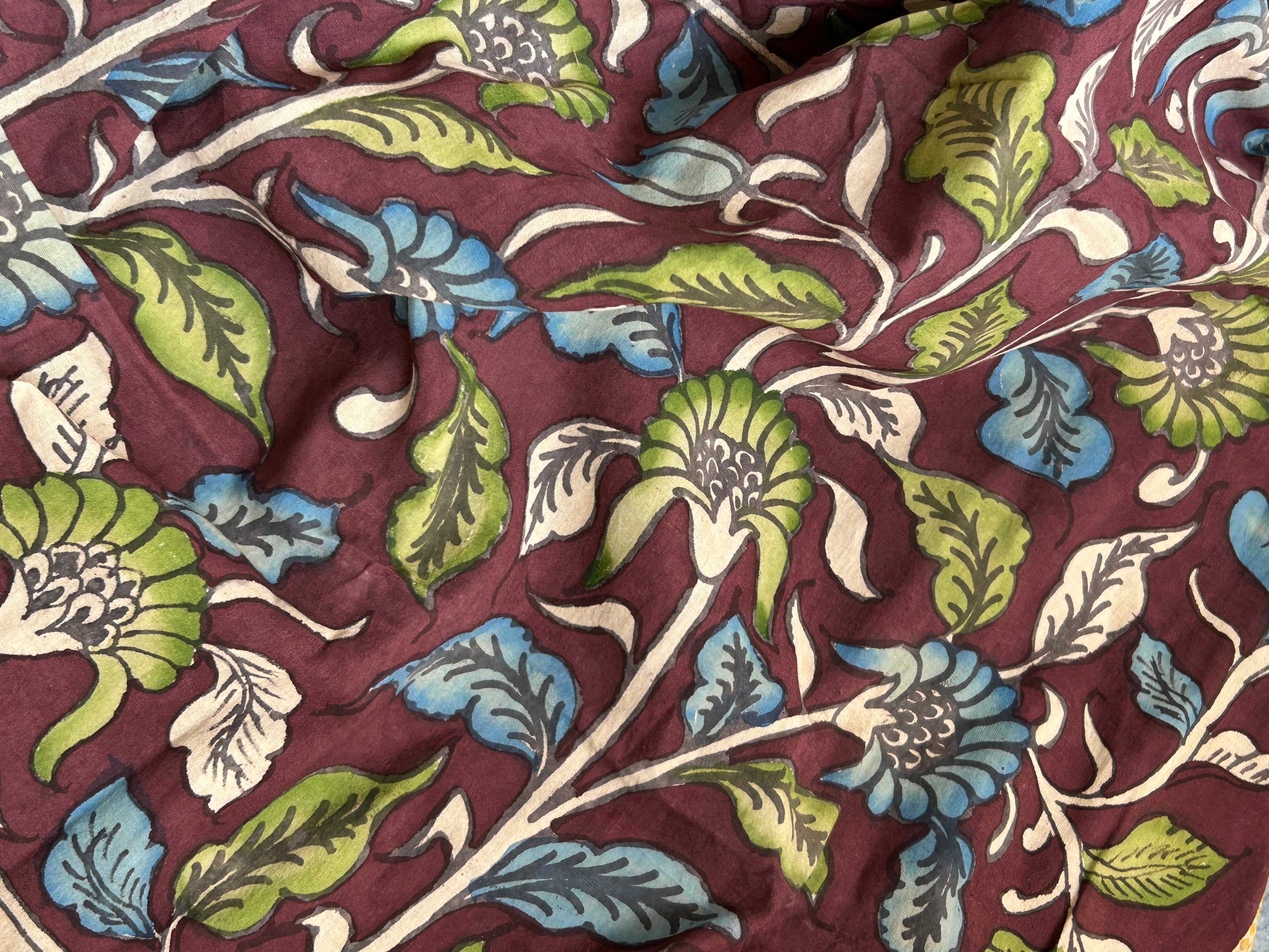 Handwoven Handcrafted Kalamkari Kurta Dupatta Set
