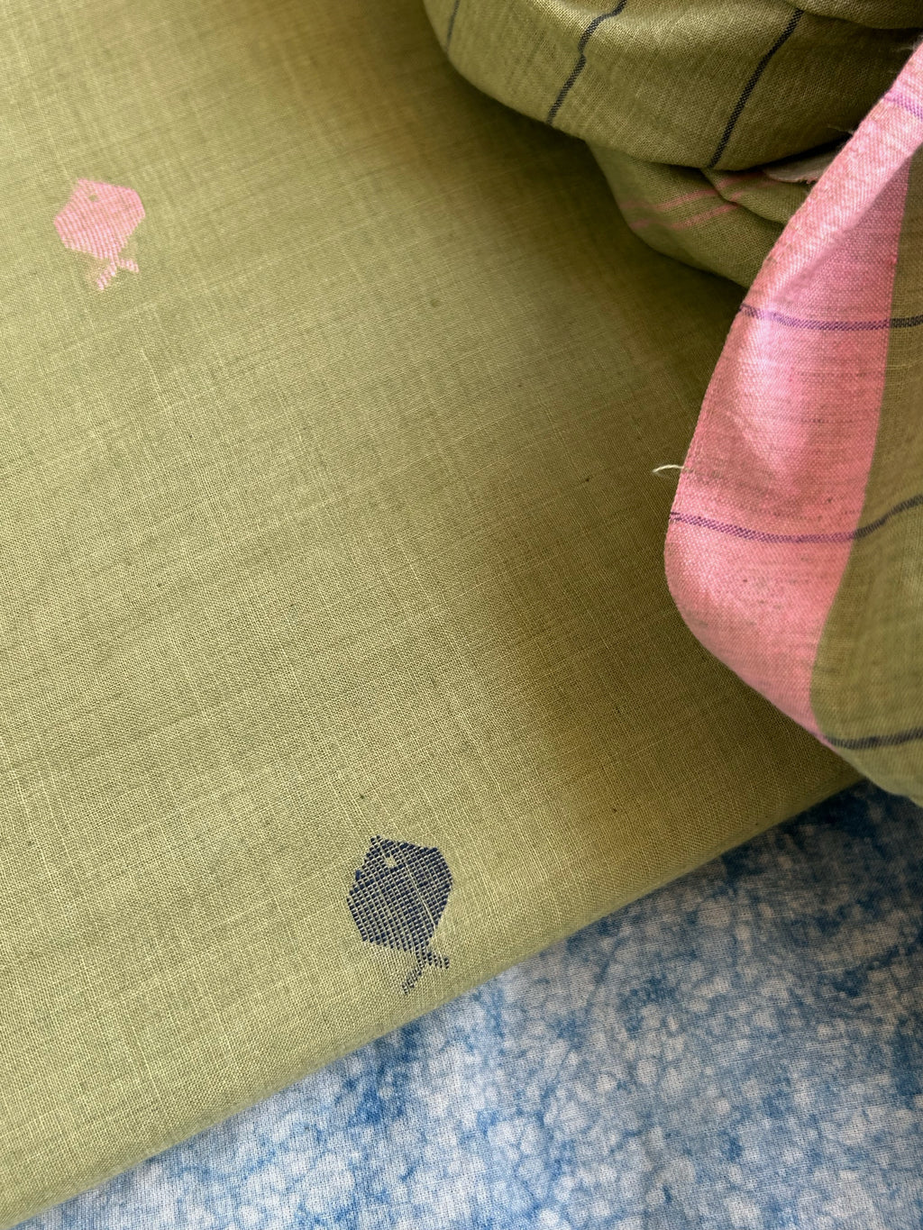 Jade - Handwoven Bengal Jamdani Kurta Dupatta set
