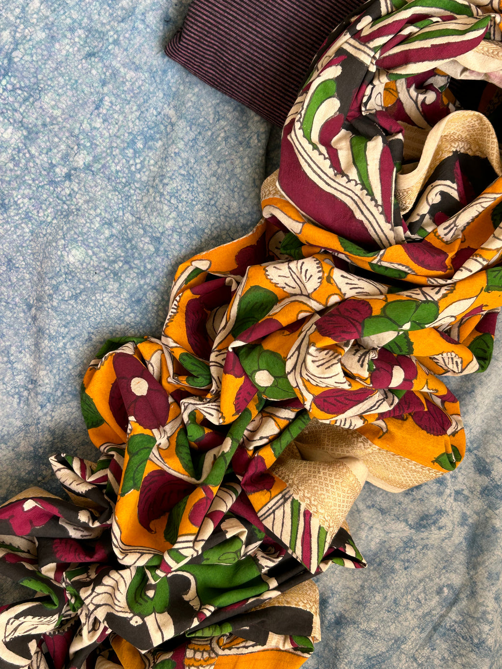 Handwoven Handcrafted Kalamkari Kurta Dupatta Set