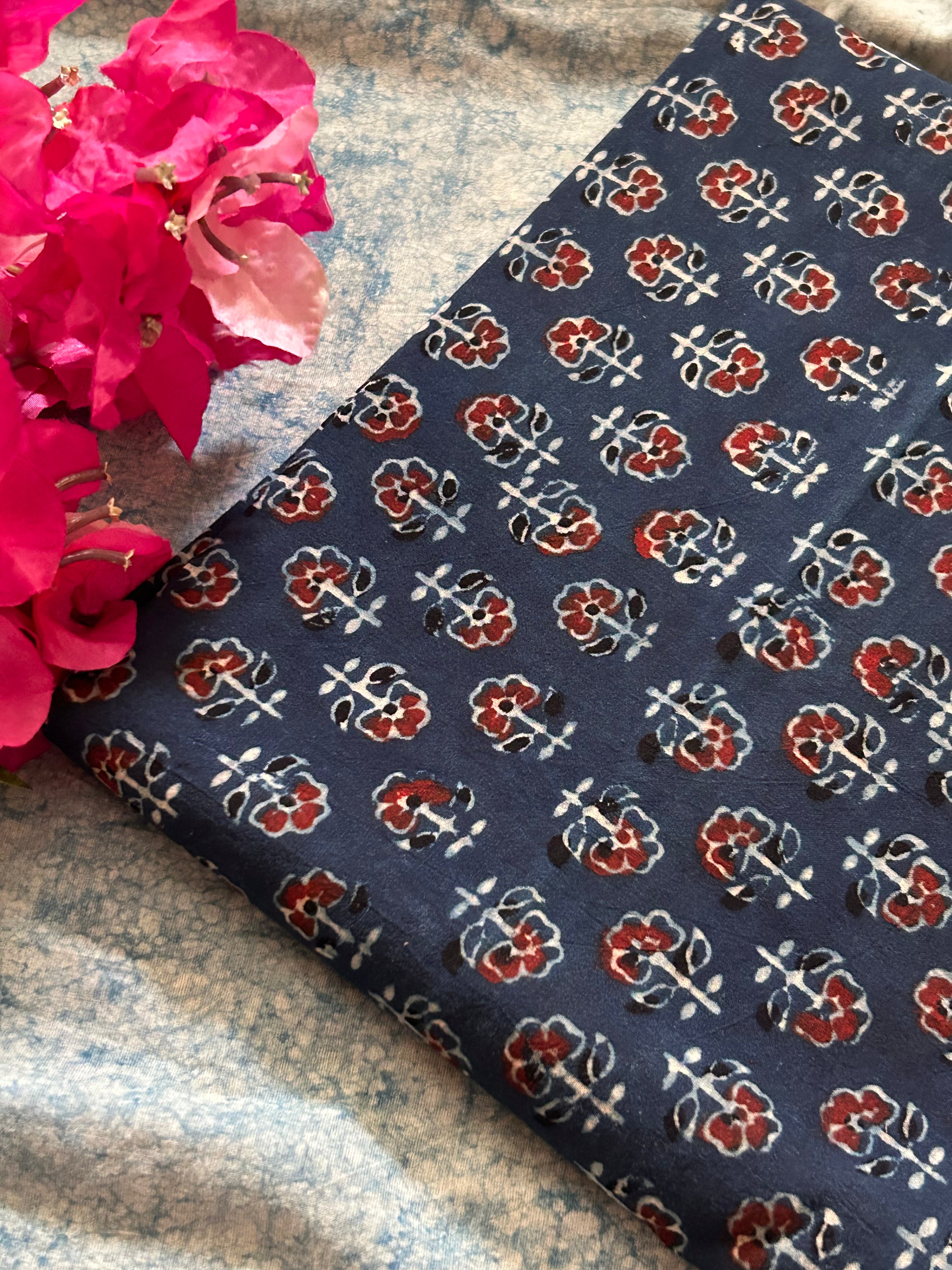Handcrafted Cotton Fabric 2.5m -Indigo