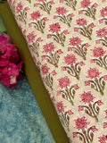 Handblock Cotton Kurta Bottom Set