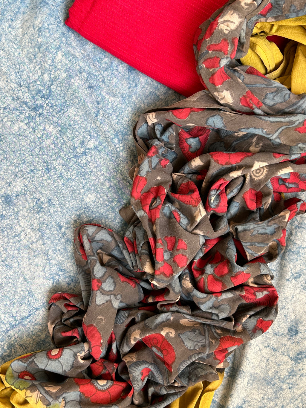 Handwoven Handcrafted Kalamkari Kurta Dupatta Set