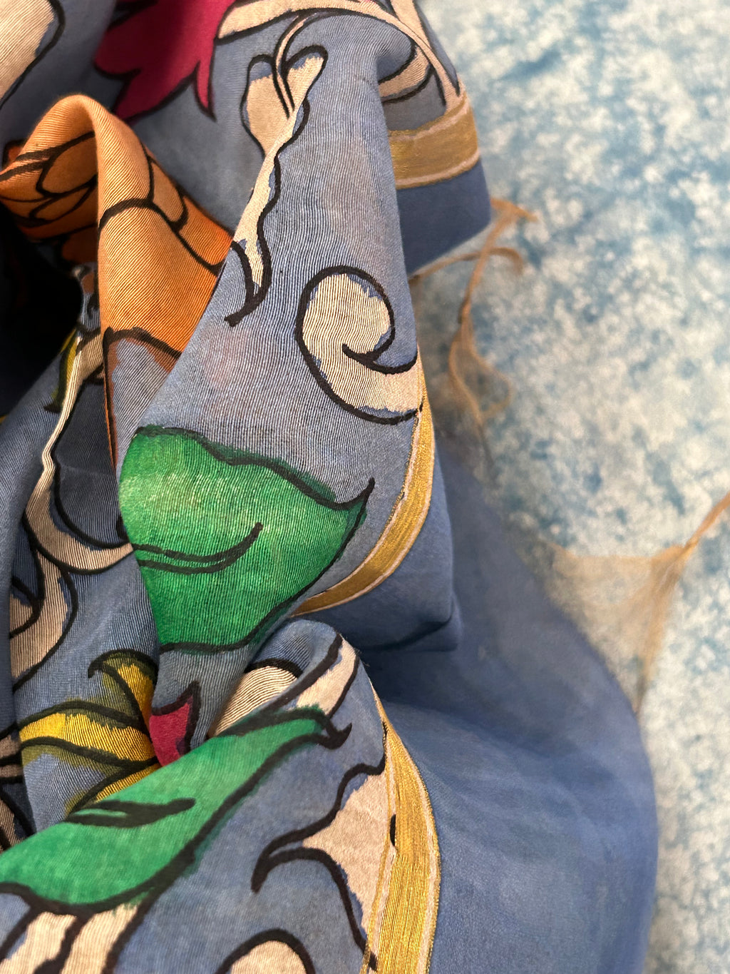 Handwoven Handcrafted Kalamkari Kurta Dupatta Set