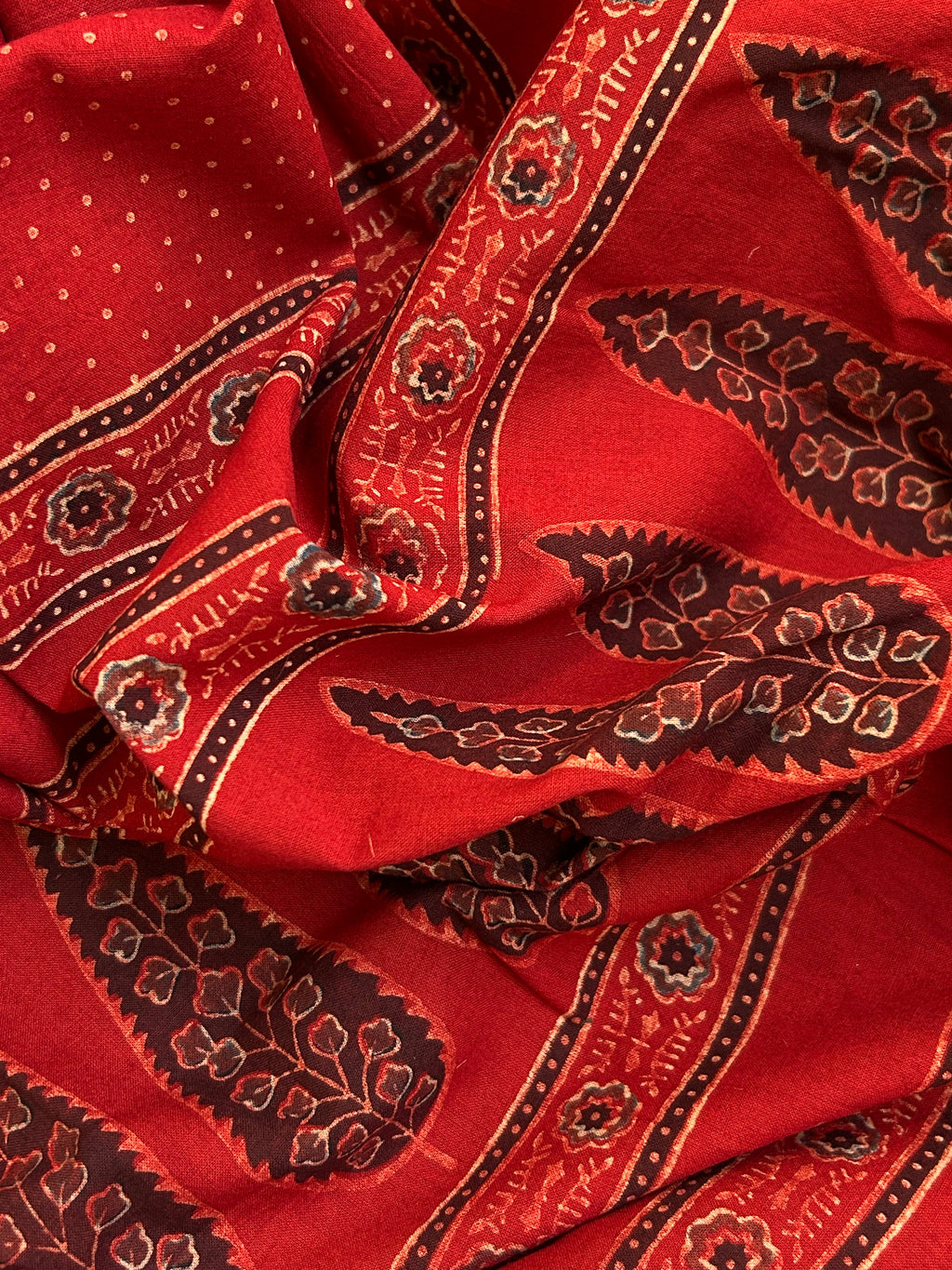 Natural Dyes Handblock Ajrakh Cotton Suit