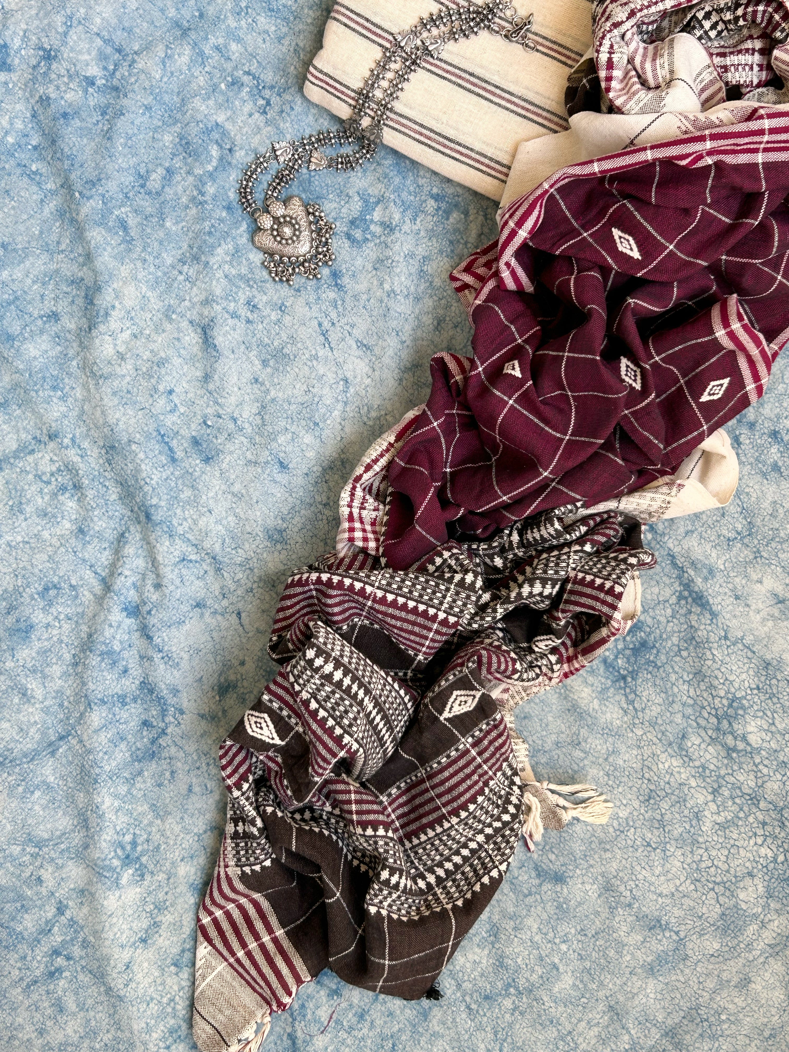 Handspun Handwoven Kotpad Kurta Dupatta Set
