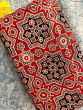 Natural Dyes Handblock Ajrakh Cotton Kurta 2.5m