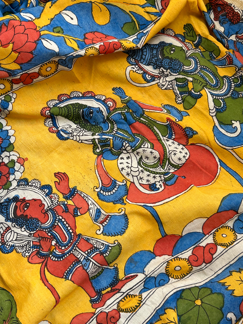 Handwoven Handcrafted Kalamkari Kurta Dupatta Set