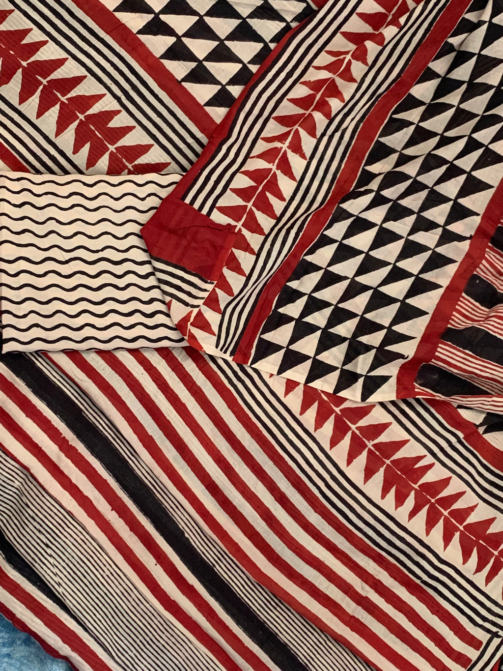 Handblock Printed Mul Cotton Saree