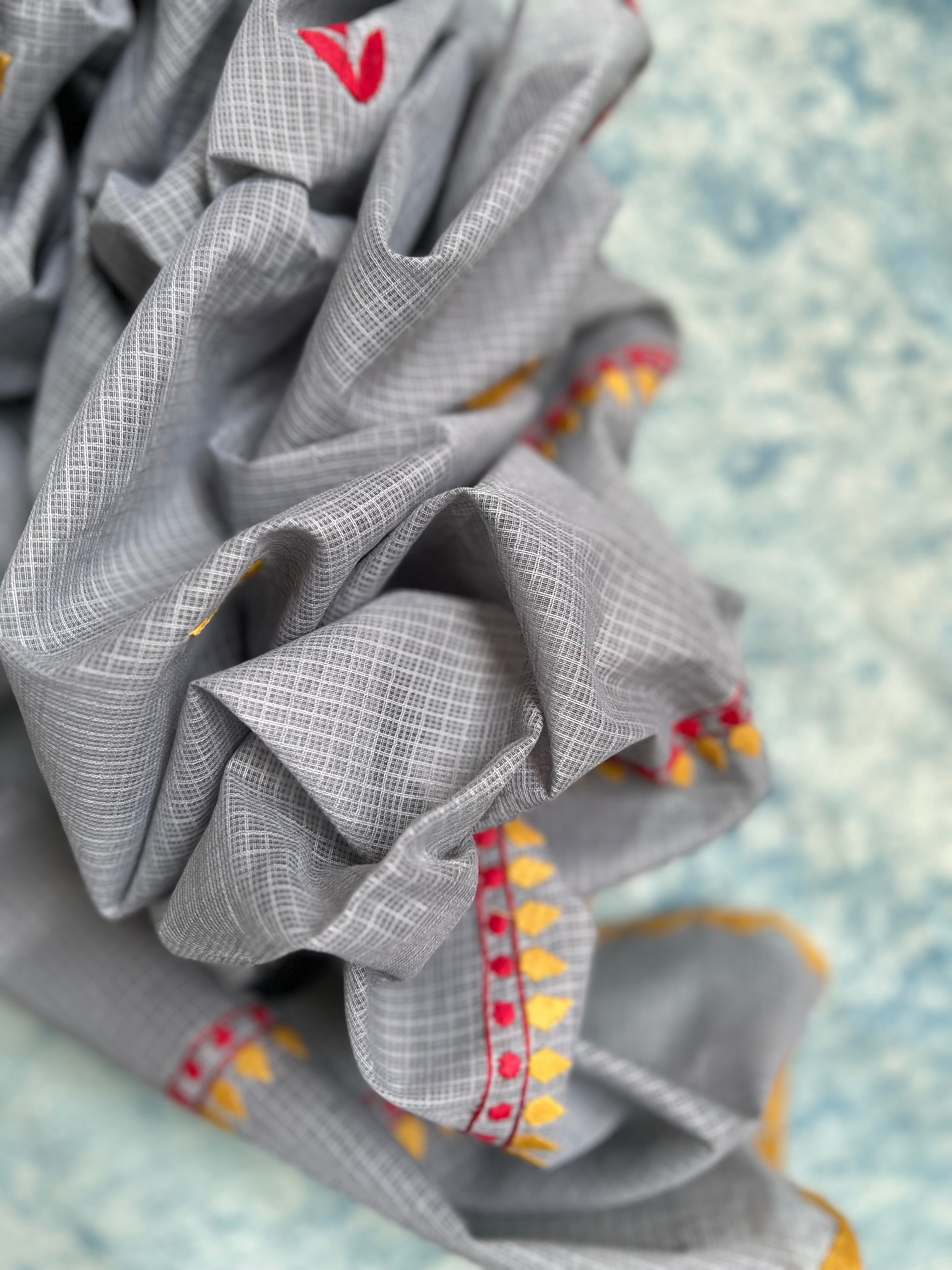 Handblock Handdone Applique Cotton Kota Suit
