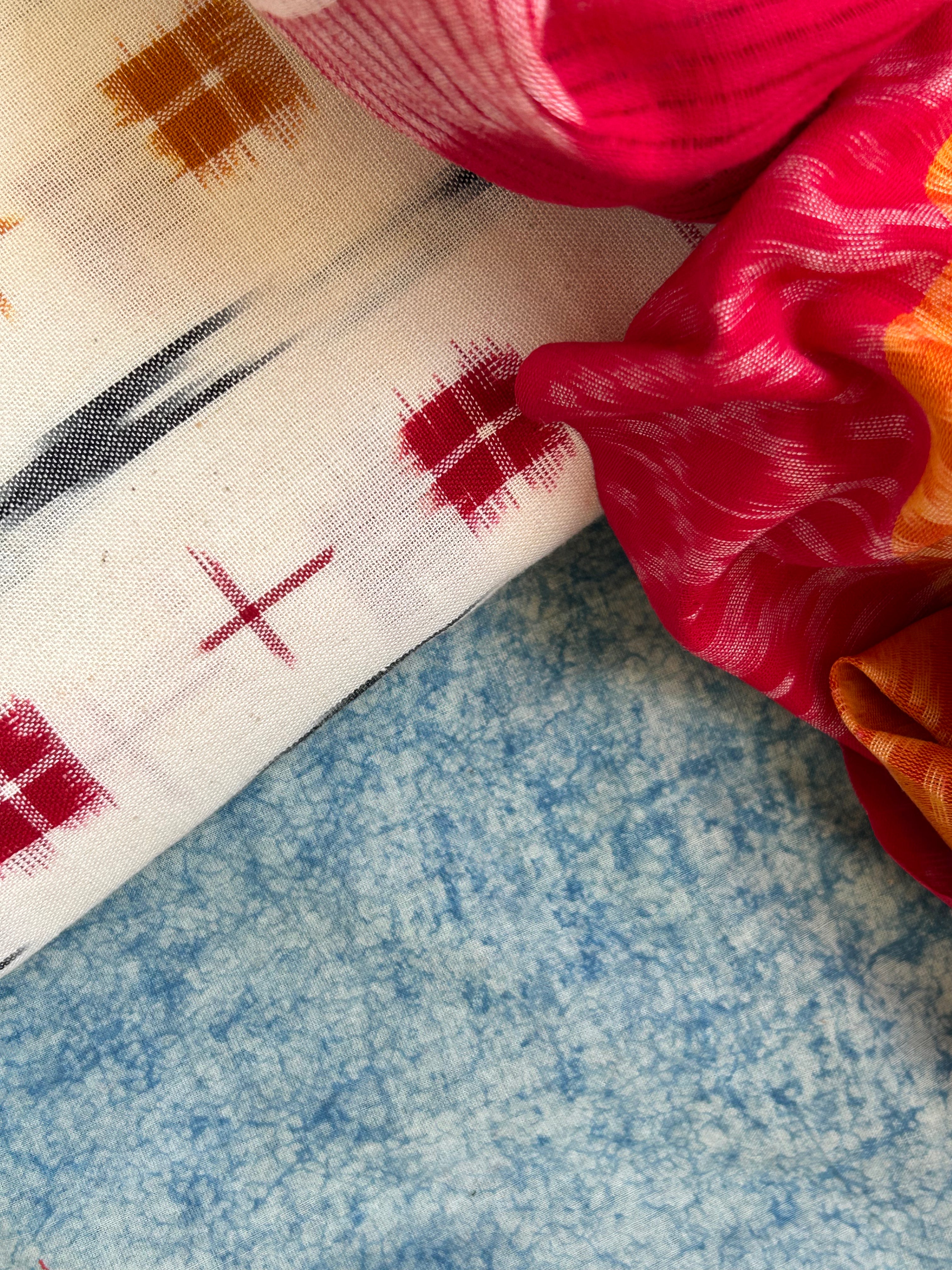 Handwoven Double Ikat Kurta Dupatta Set