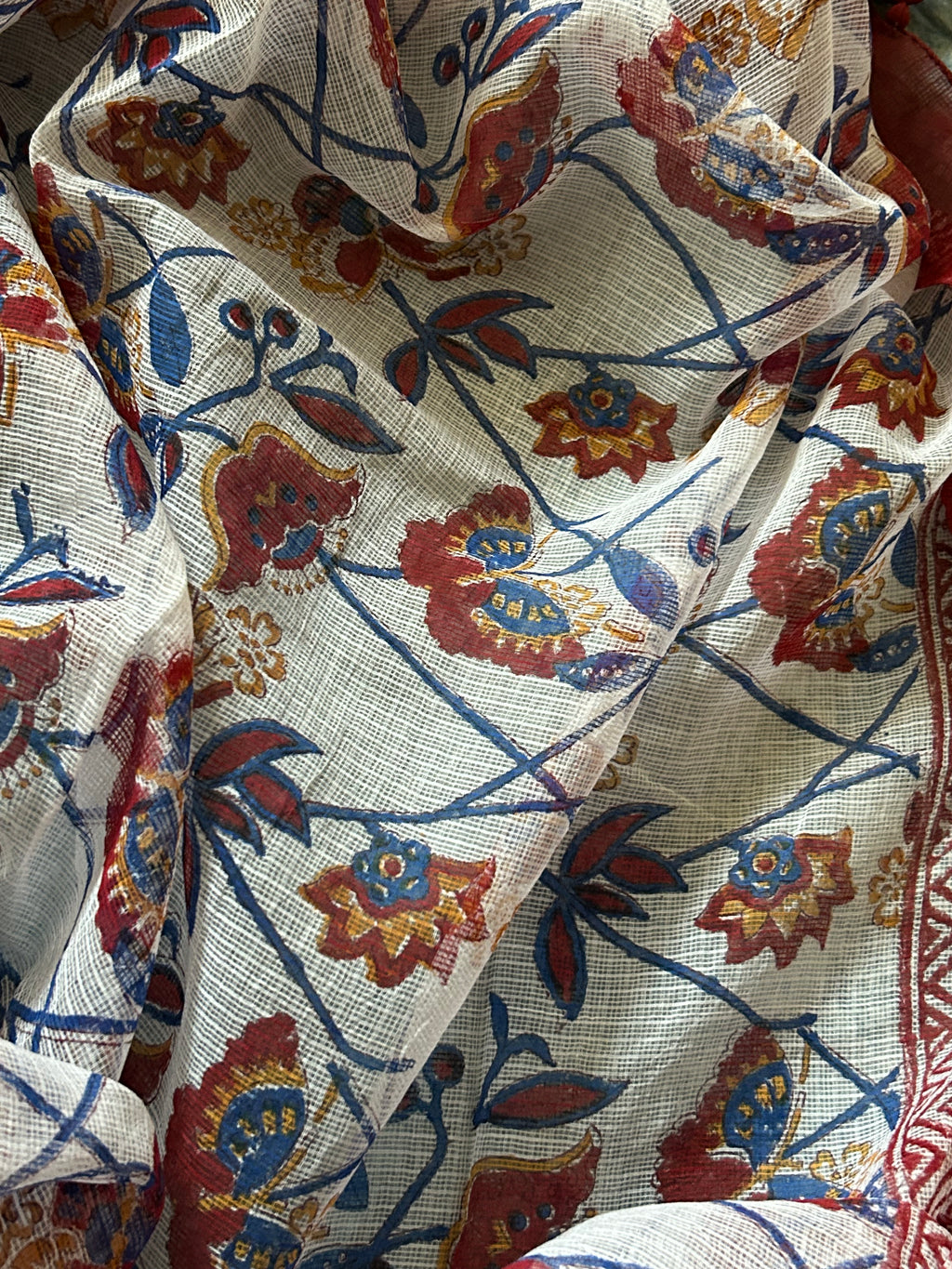 Handcrafted Cotton Kota Dupatta Suit