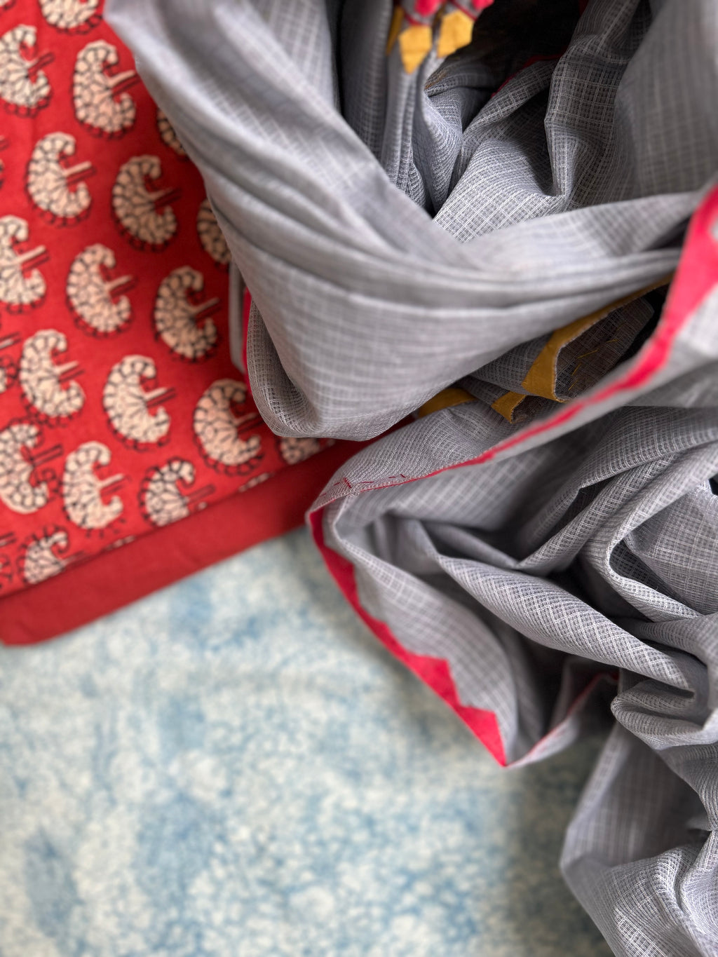 Handblock Handdone Applique Cotton Kota Suit