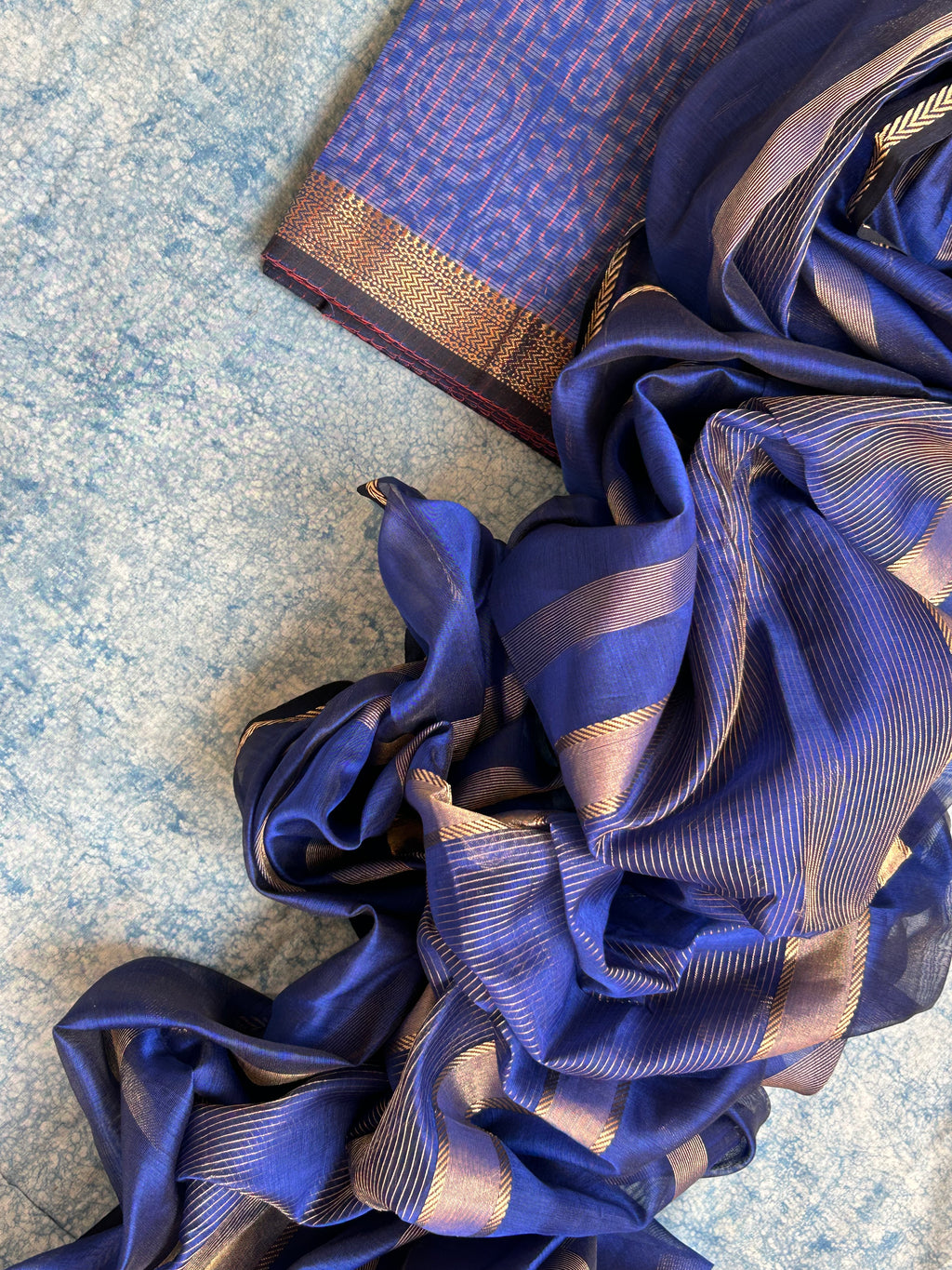 Handwoven Maheshwari Kurta Dupatta Set