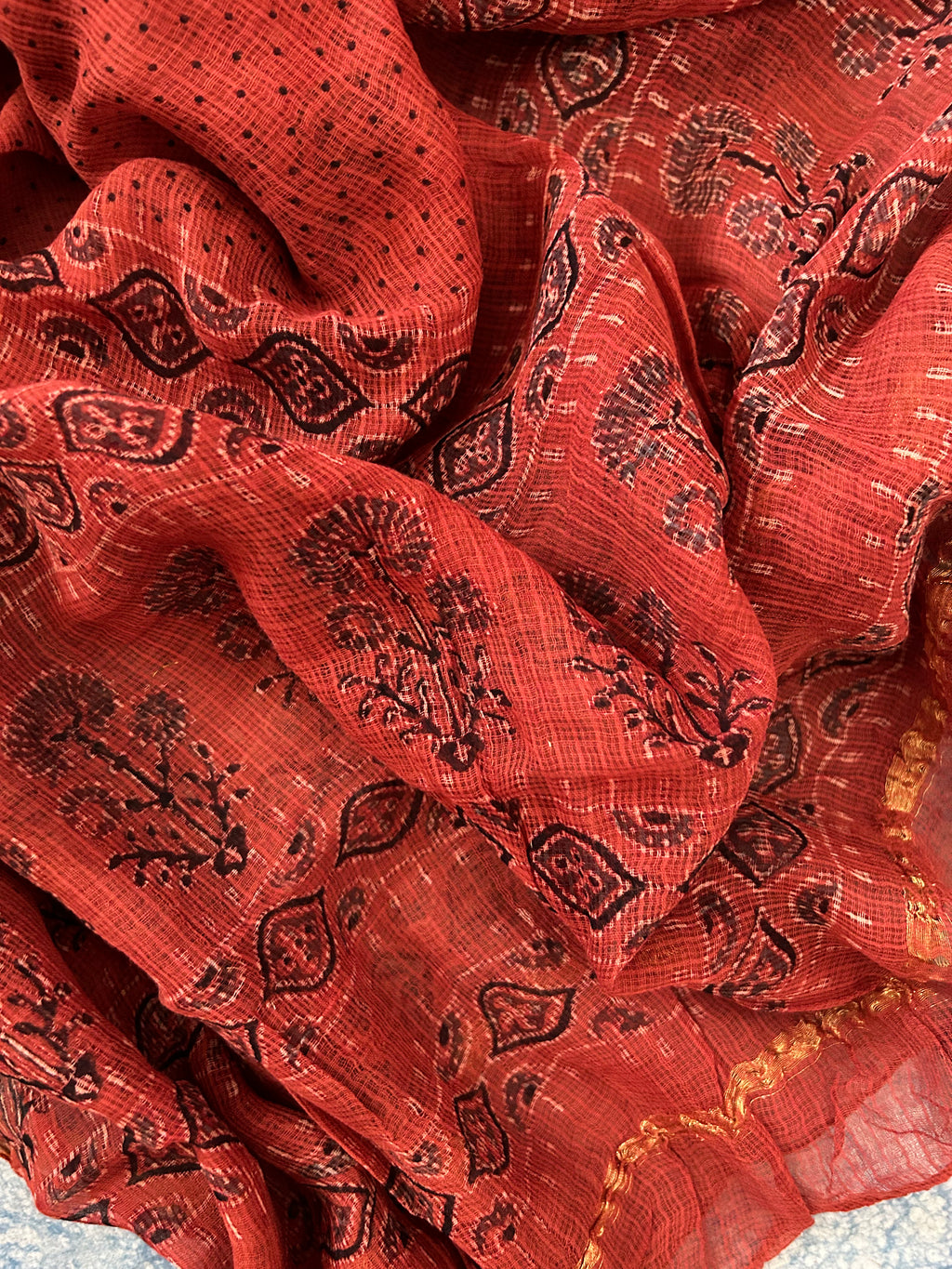 Handblock Ajrakh Kota Dupatta