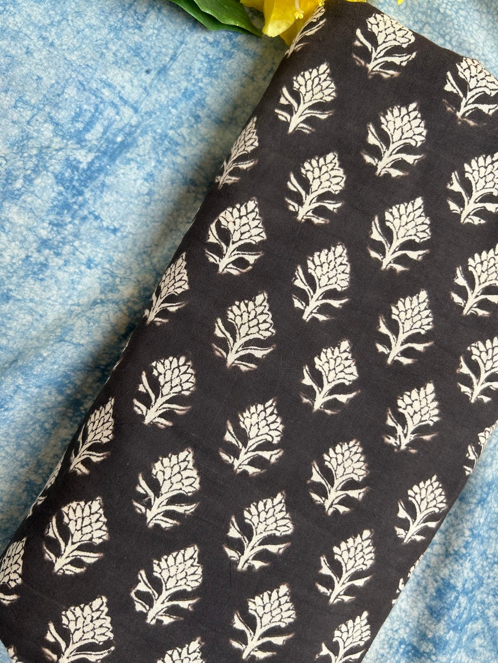 Bagru Handblock Cotton - Black