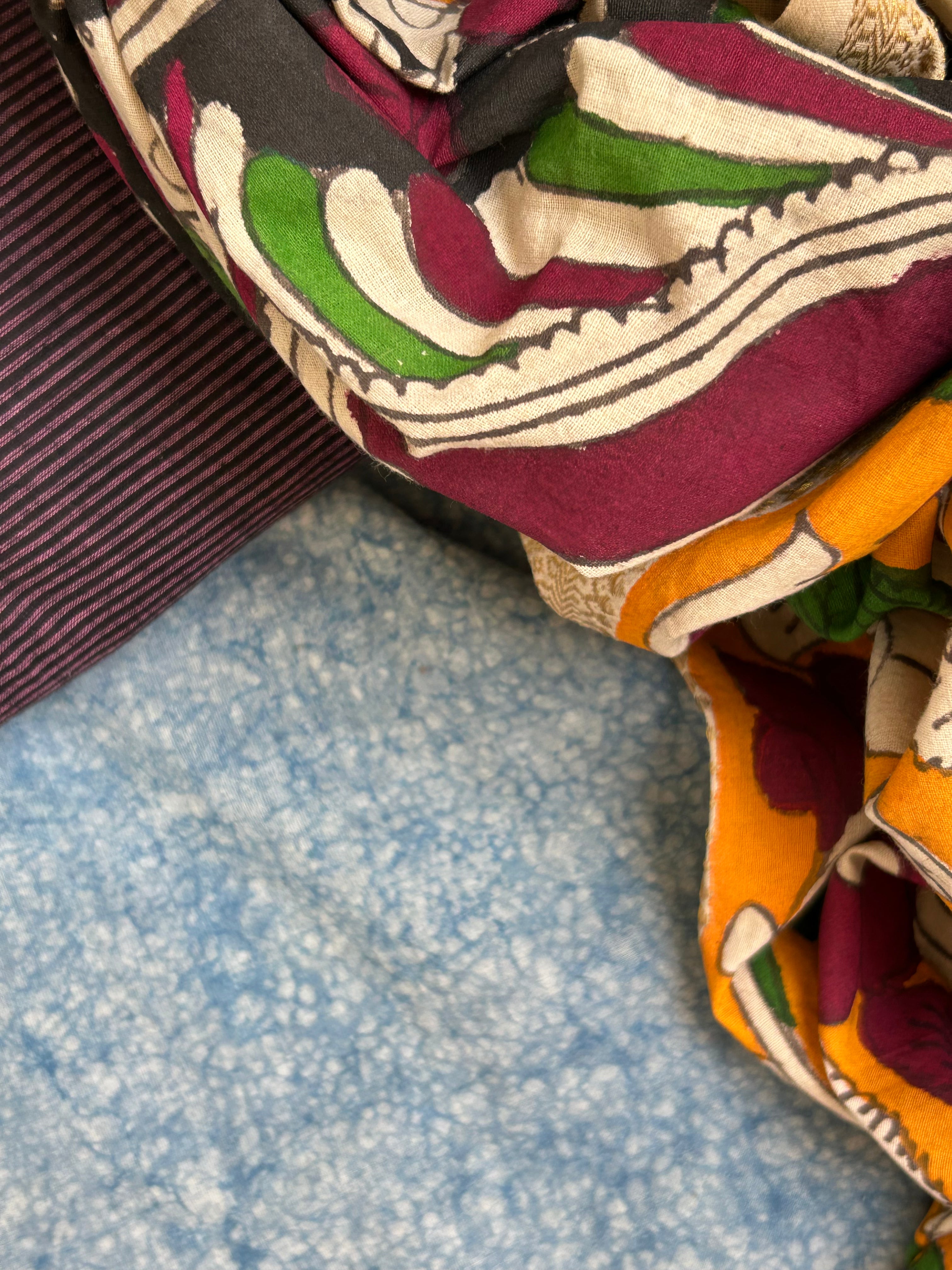 Handwoven Handcrafted Kalamkari Kurta Dupatta Set