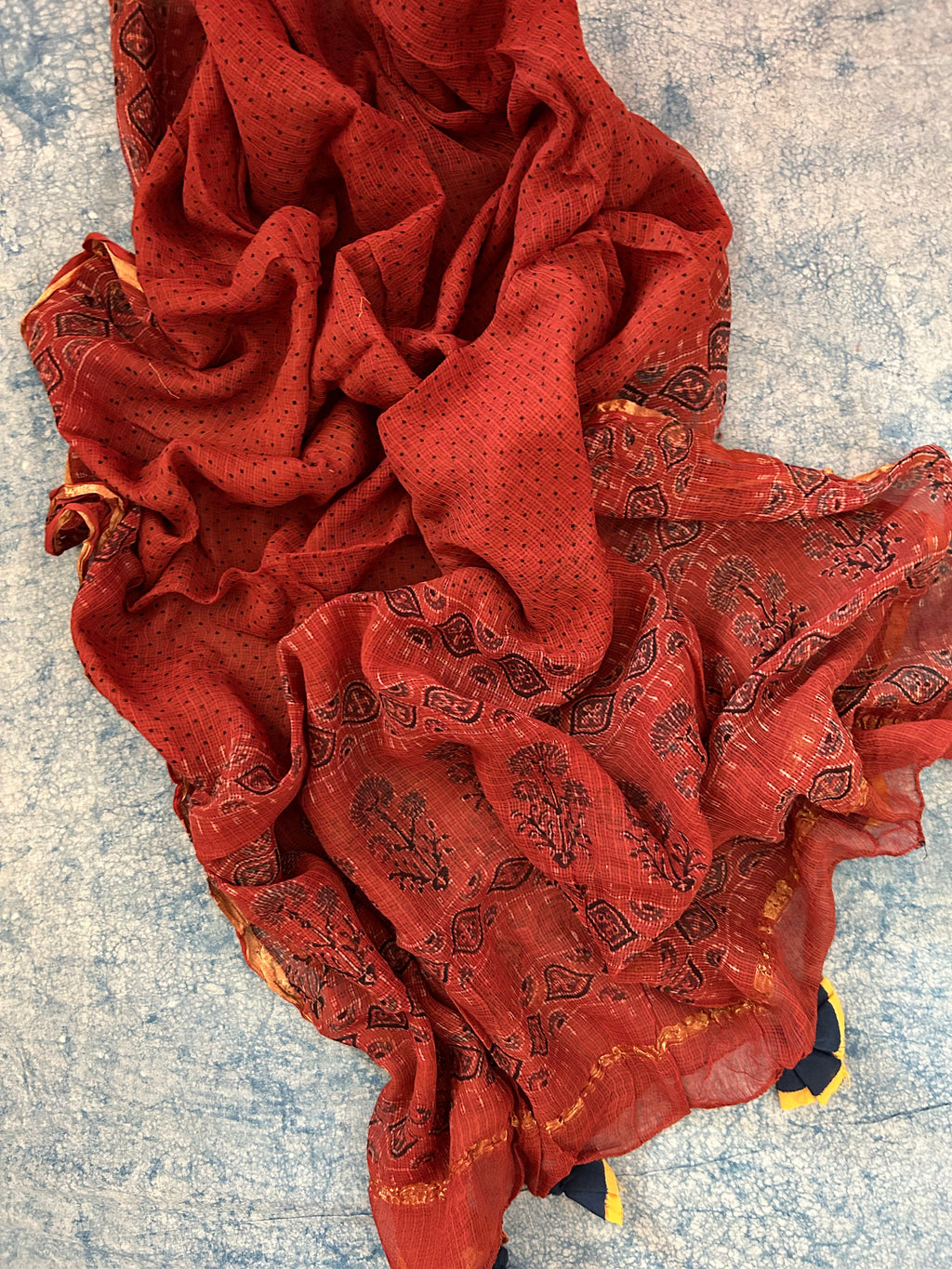 Handblock Ajrakh Kota Dupatta