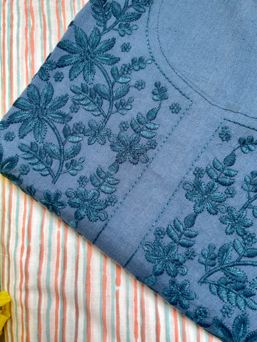 Hand Machine Embroidered Kurta Bottom