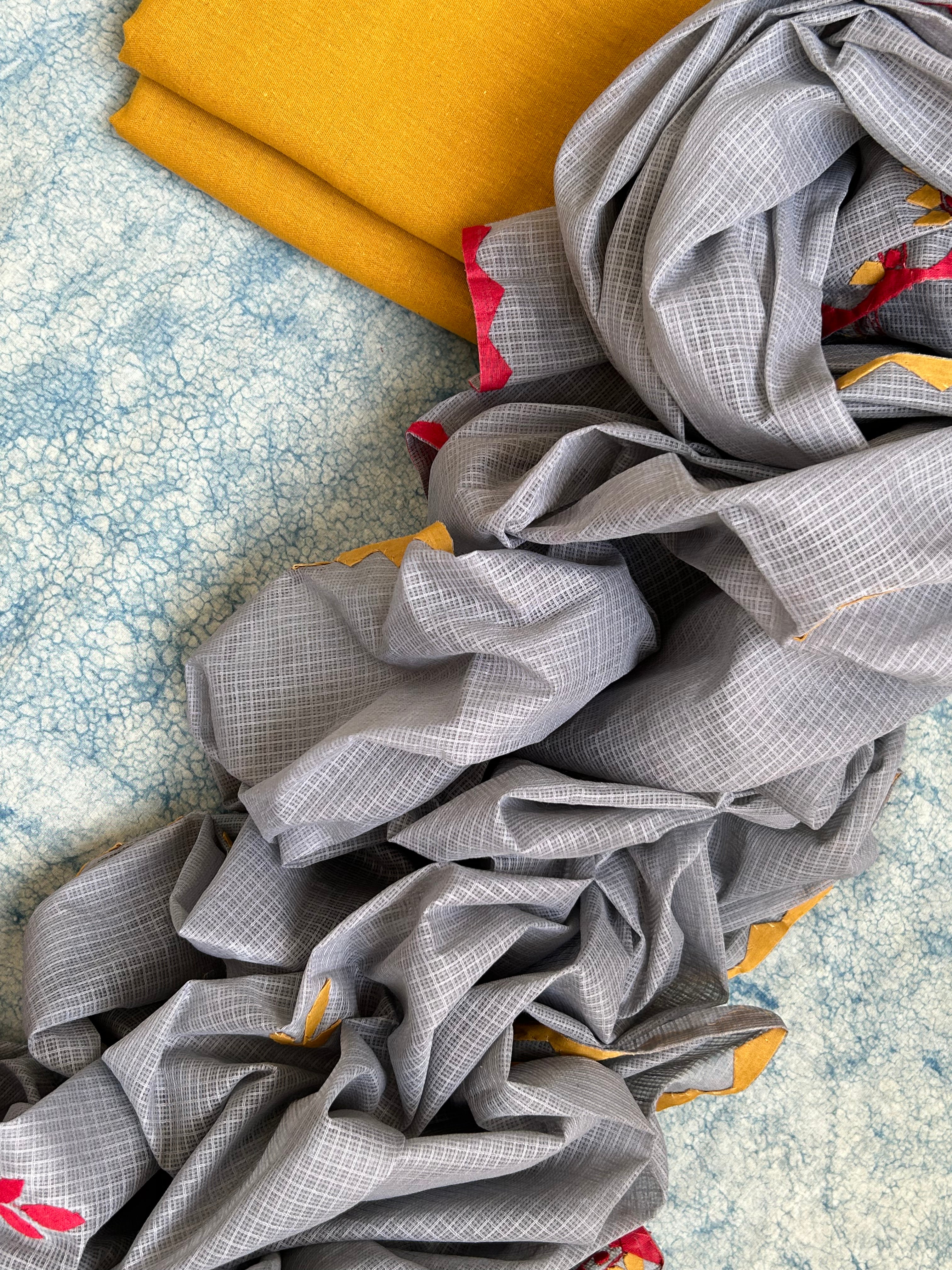 Handblock Handdone Applique Cotton Kota Suit