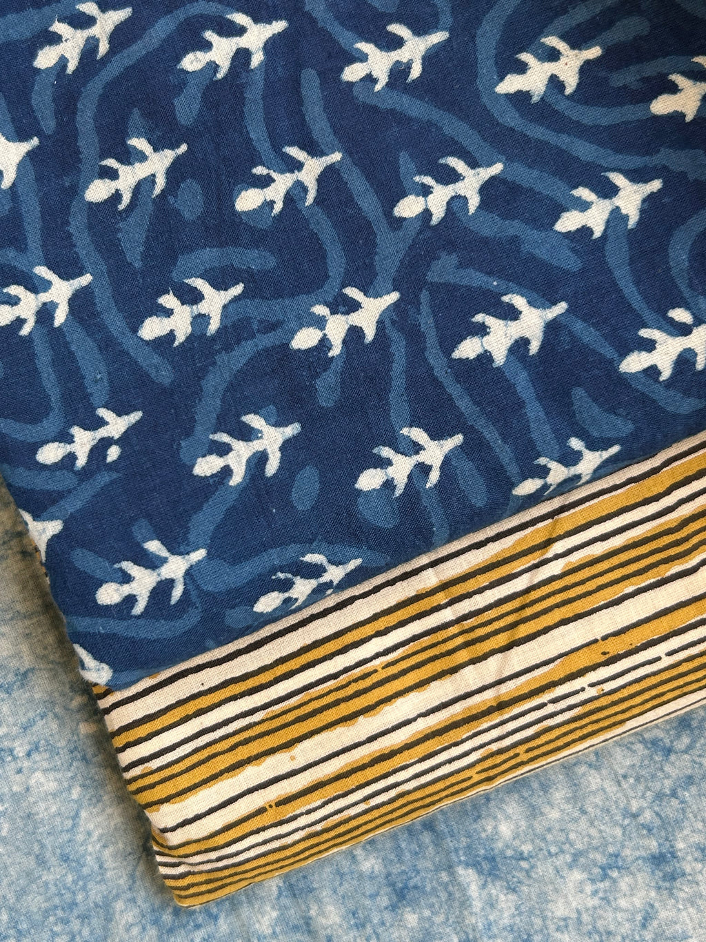 Handblock Printed Cotton Mul Cotton Dupatta Suit