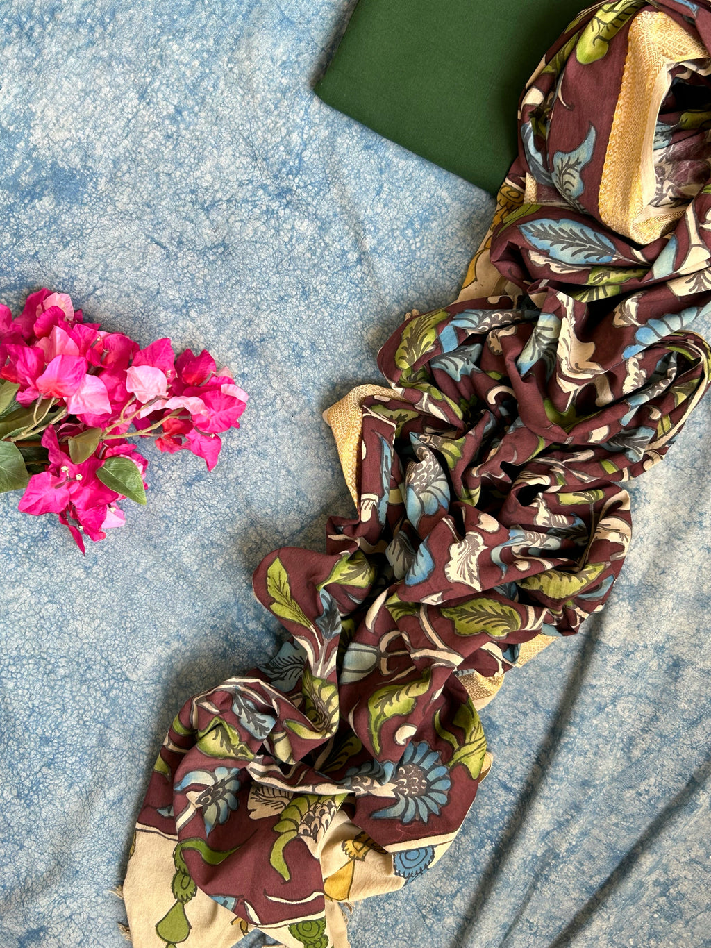 Handwoven Handcrafted Kalamkari Kurta Dupatta Set