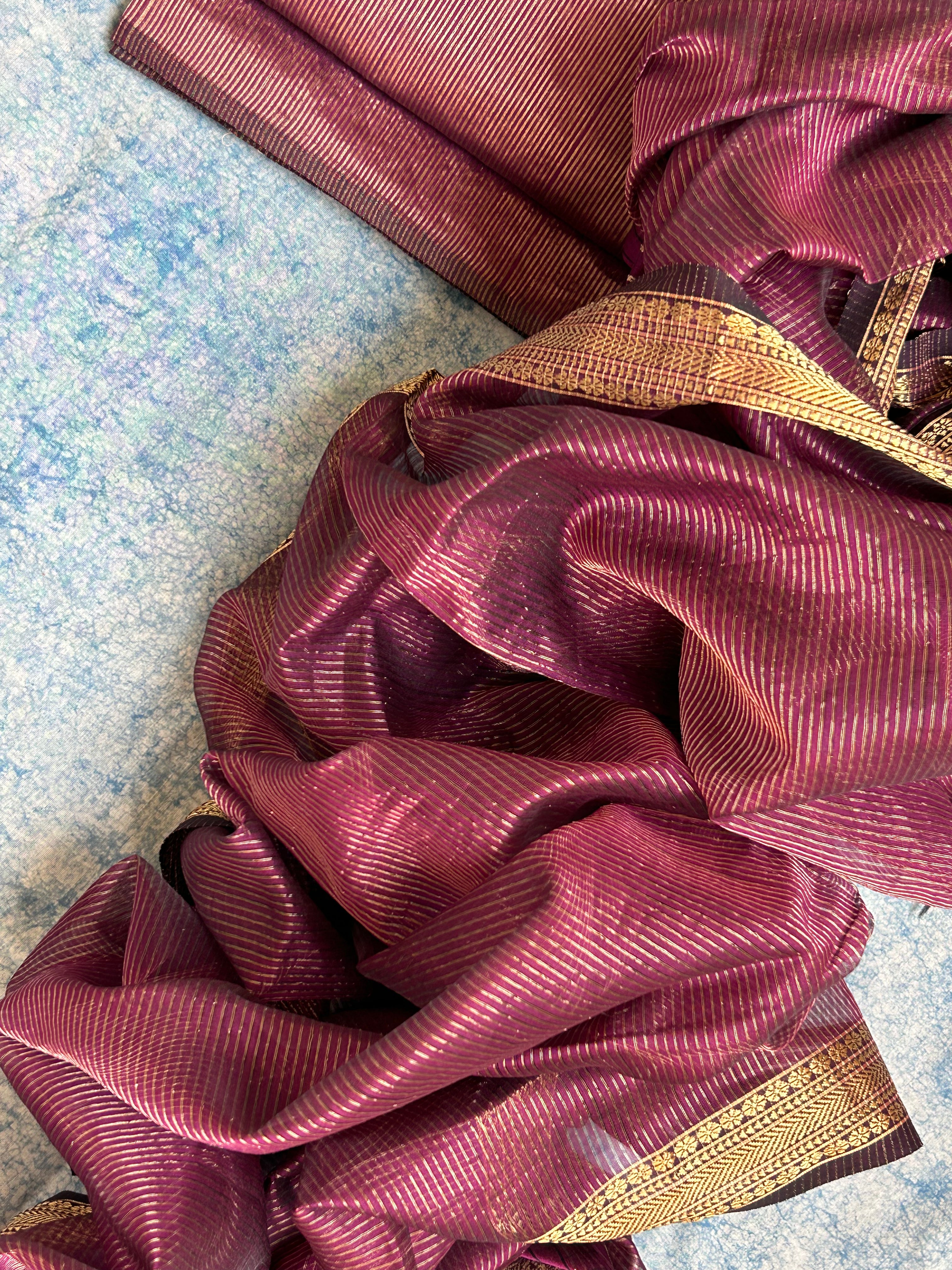 Handwoven Maheshwari Kurta Dupatta Set