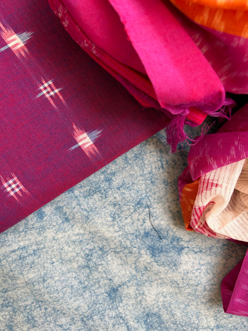 Handwoven Double Ikat Kurta Dupatta Set