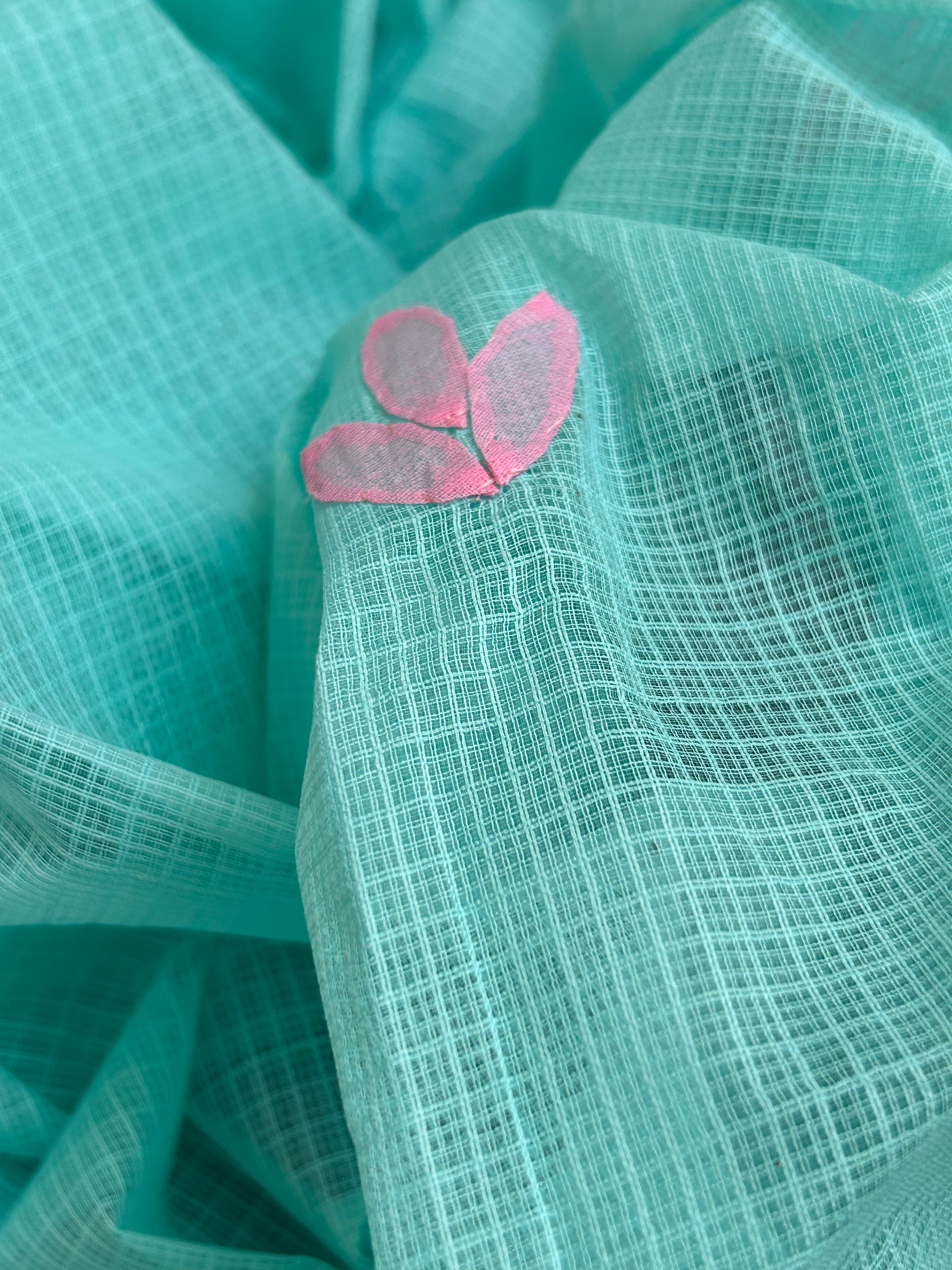 Handblock Handdone Applique Cotton Kota Suit