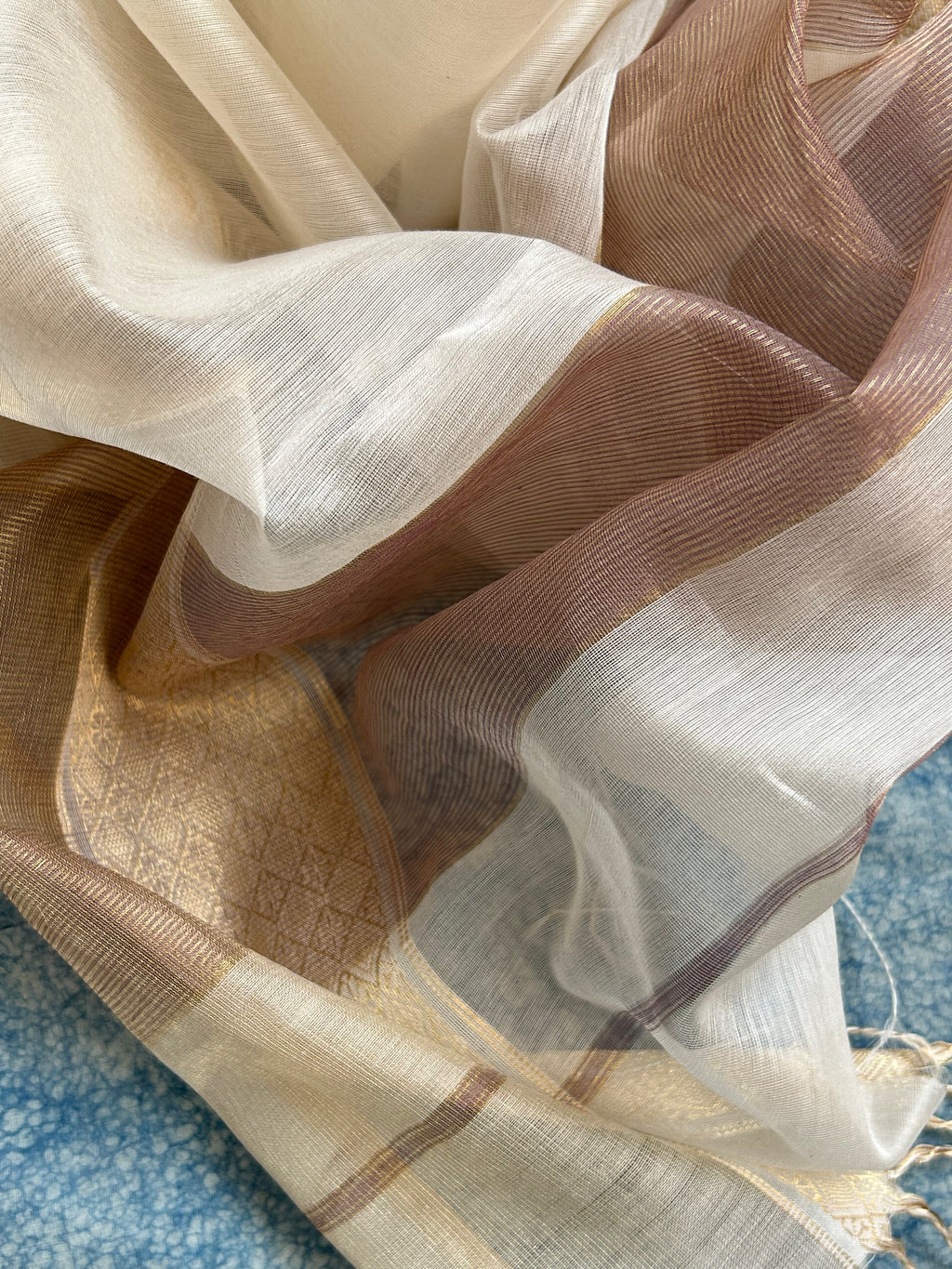 Handwoven Maheshwari Kurta Dupatta Set