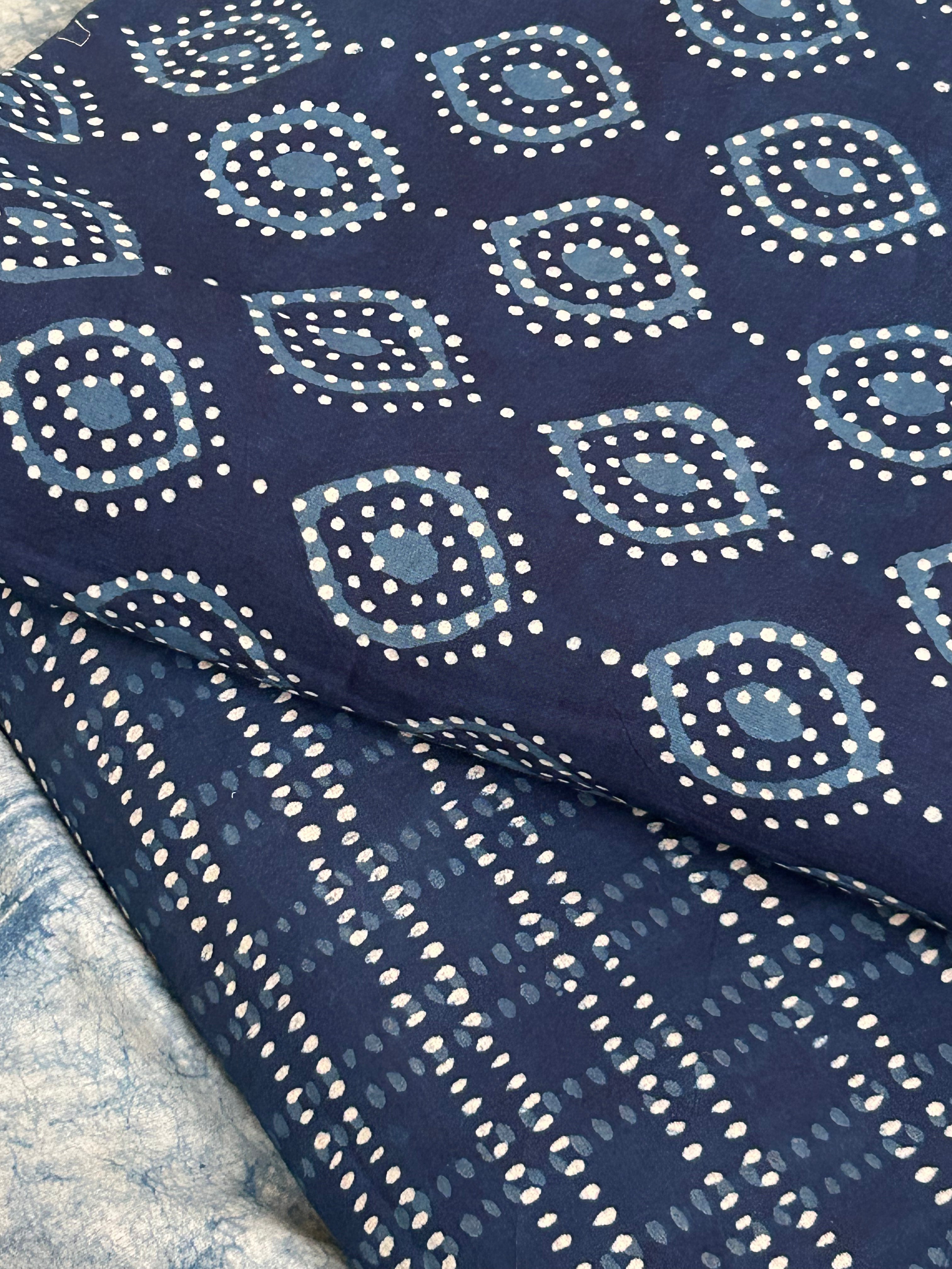 Neel - Daboo Handblock Cotton Kurta Bottom Set