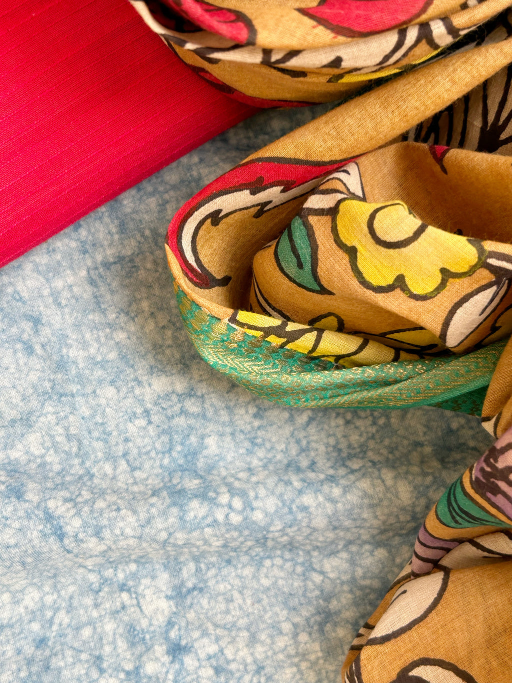 Handwoven Handcrafted Kalamkari Kurta Dupatta Set