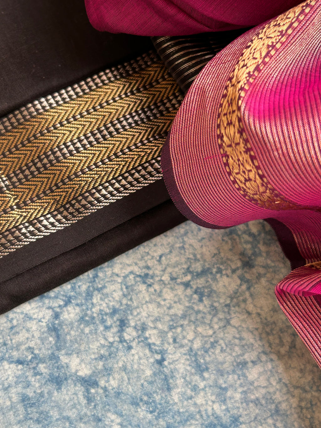 Handwoven Maheshwari Kurta Dupatta Set