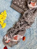 Handblock Handdone Embroidery Cotton Kota Suit