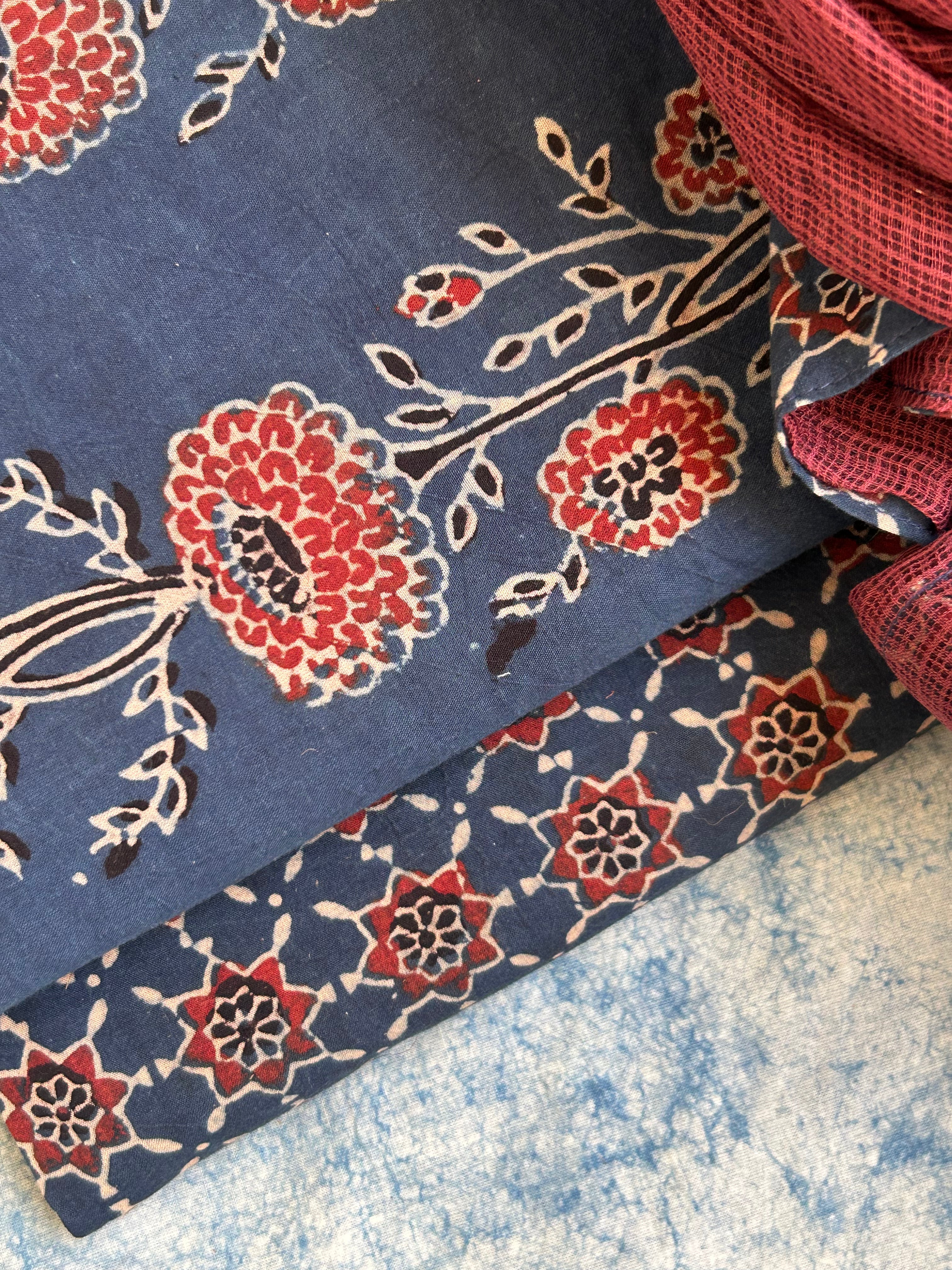 Natural Dyes Handcrafted Ajrakh Kota Suit